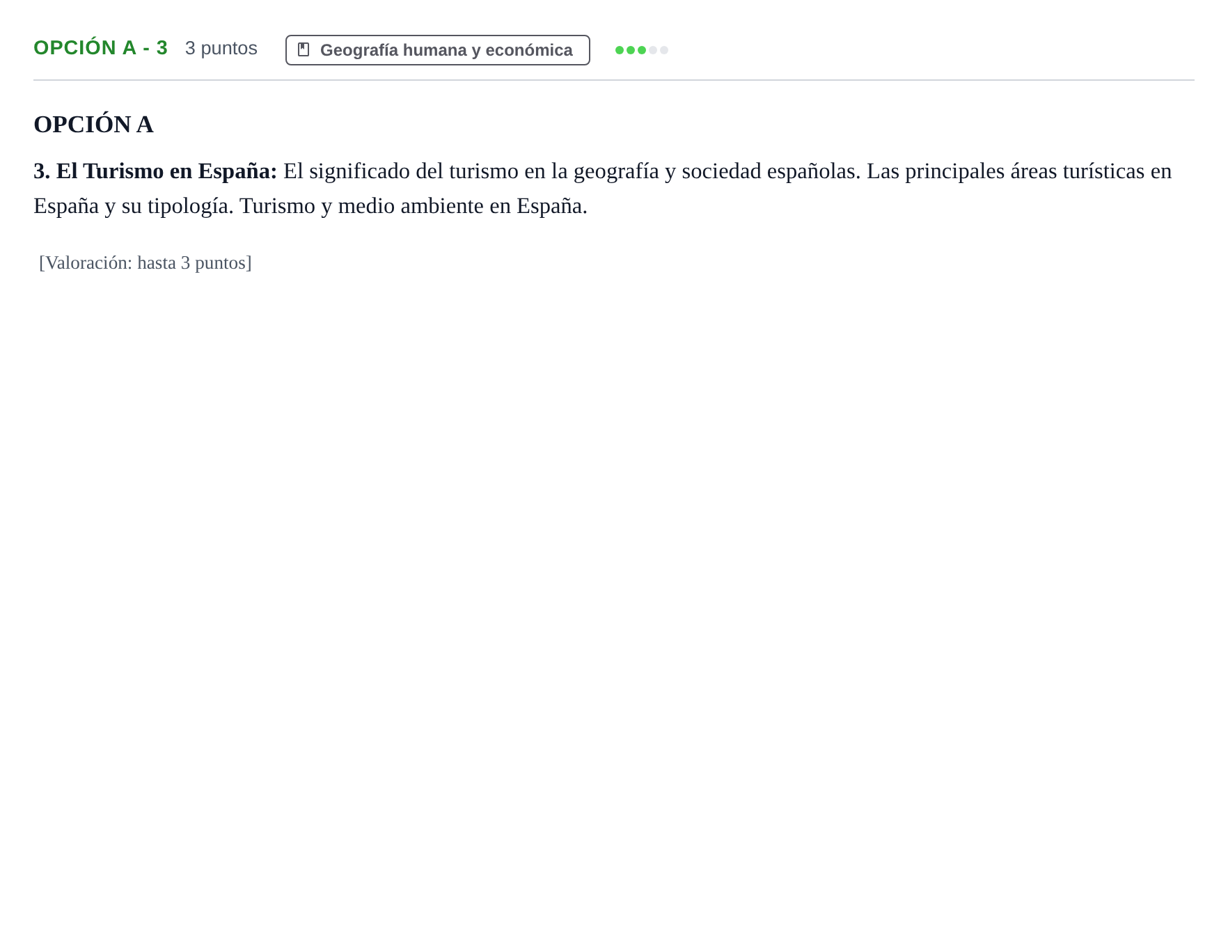 Enunciado: Opción A - 3 · Geografía PAU Andalucía Ordinaria Titular 2013