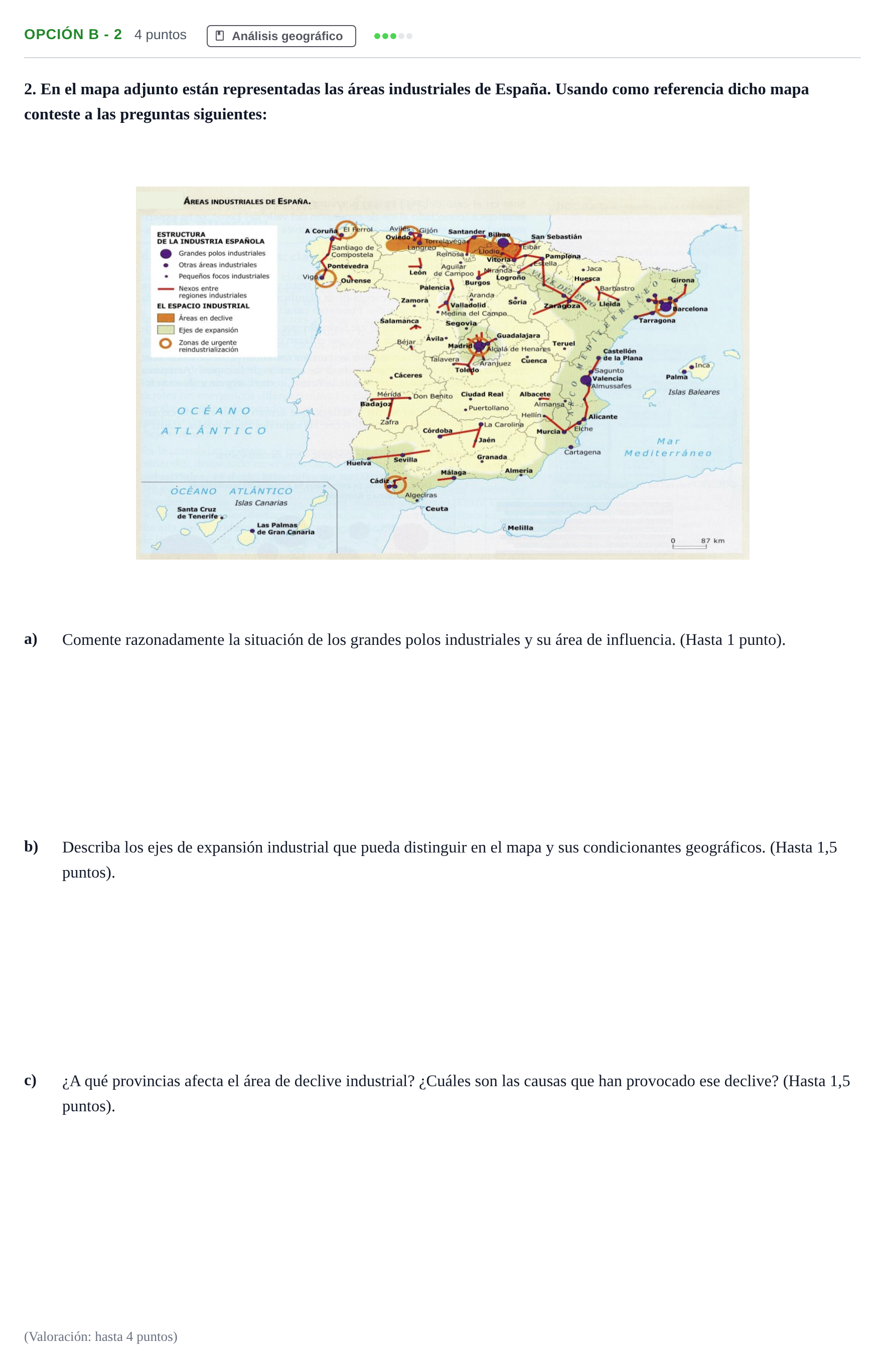 Enunciado: Opción B - 2 · Geografía PAU Andalucía Ordinaria Titular 2013