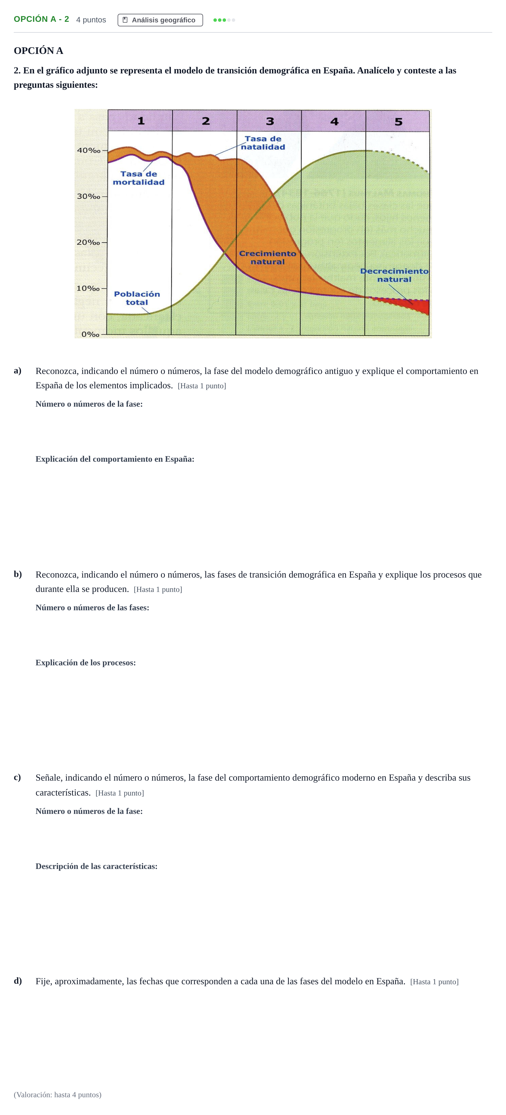 Enunciado: Opción A - 2 · Geografía PAU Andalucía Extraordinaria Reserva A 2013
