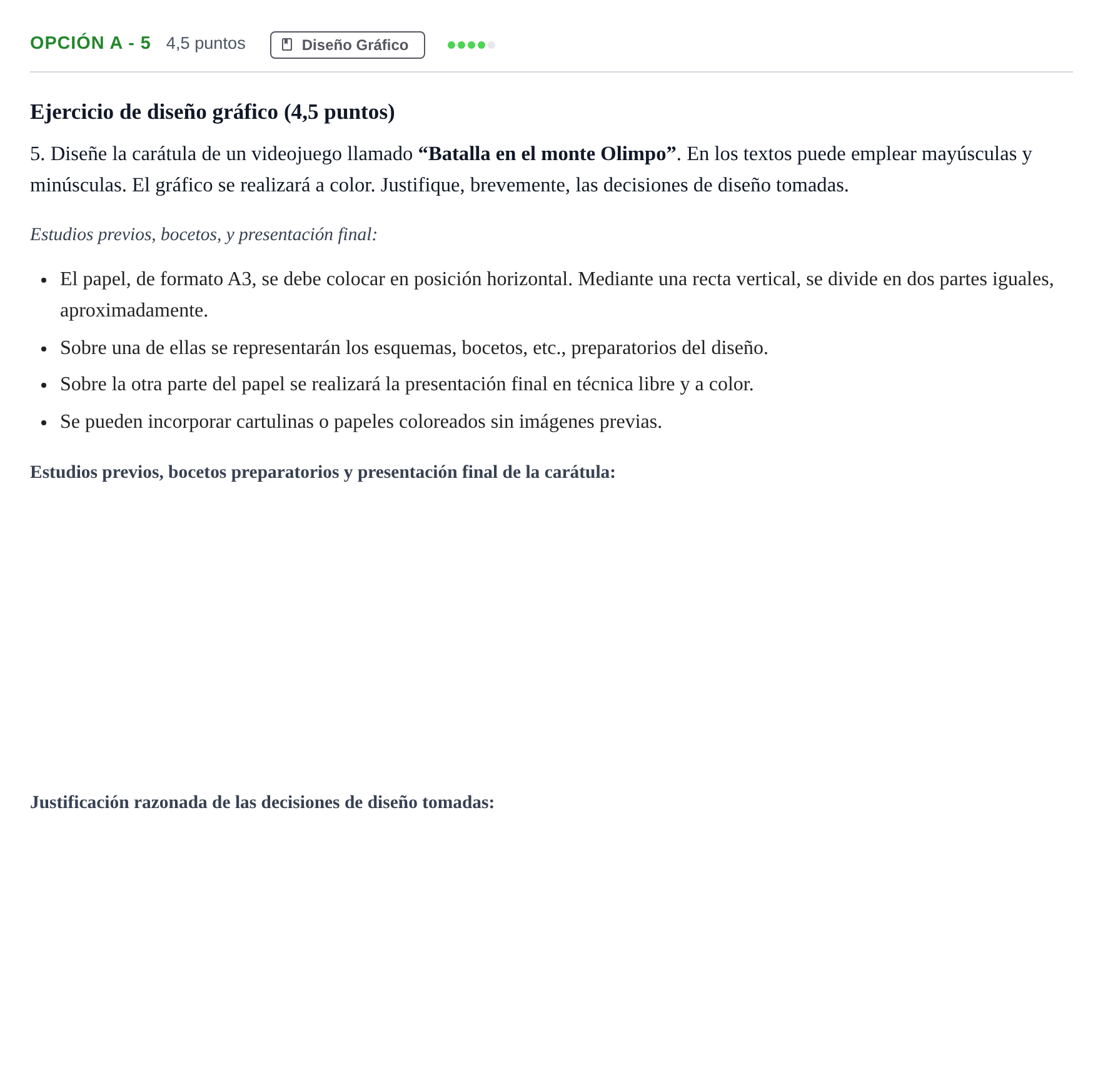 Enunciado: Opción A - 5 · Diseño PAU Madrid Ordinaria 2018