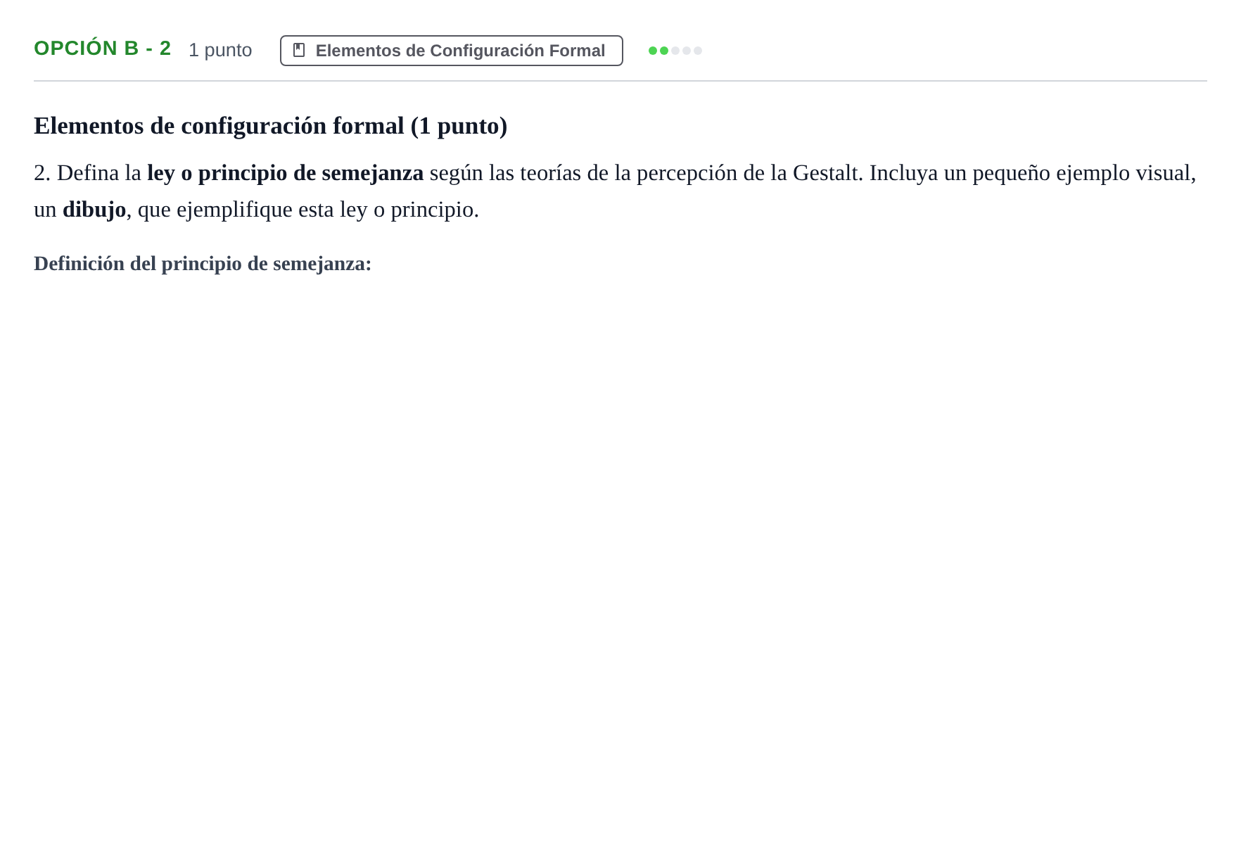 Enunciado: Opción B - 2 · Diseño PAU Madrid Ordinaria 2018