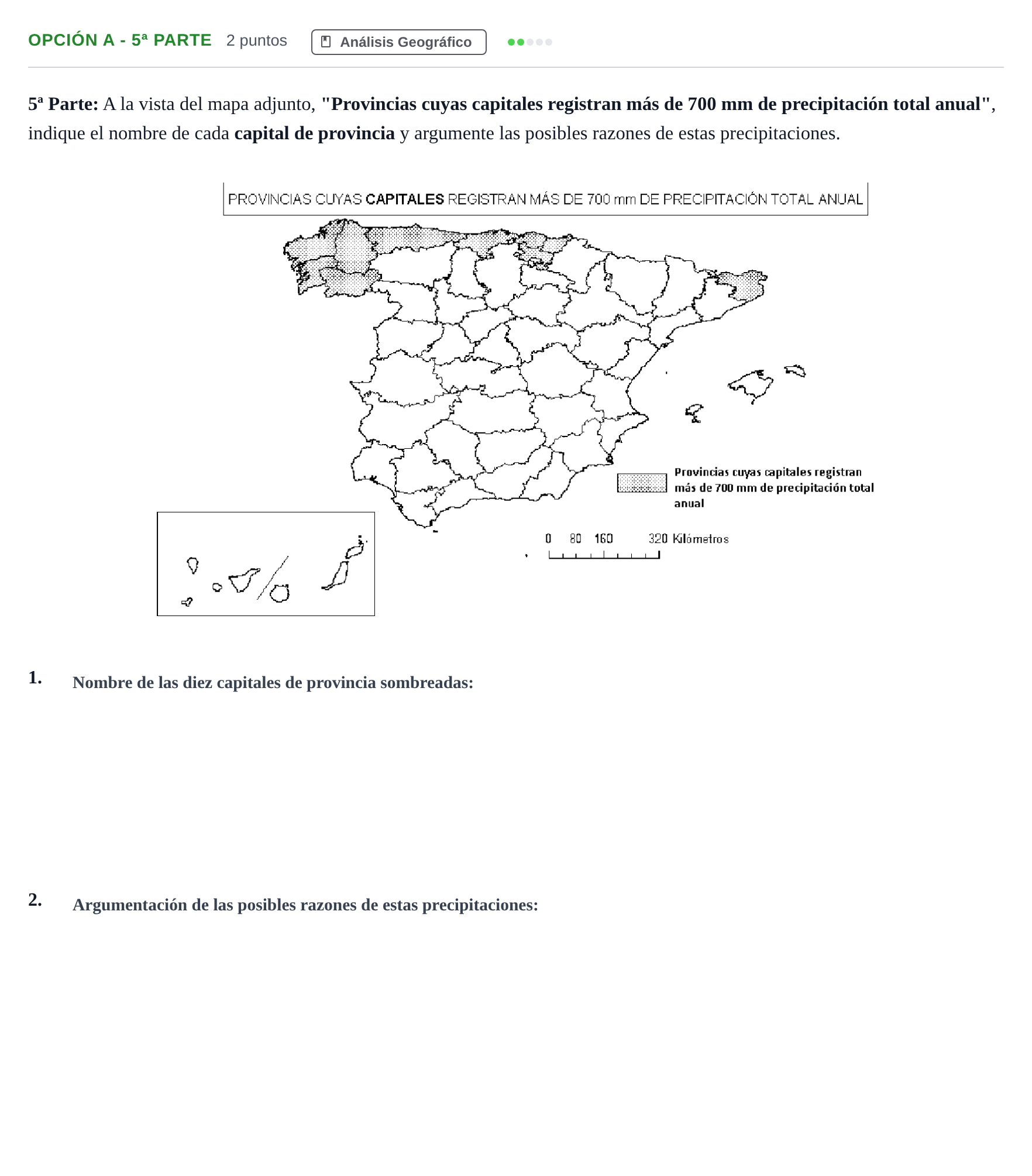 Enunciado: Opción A - 5ª Parte · Geografía PAU Madrid Extraordinaria 2018