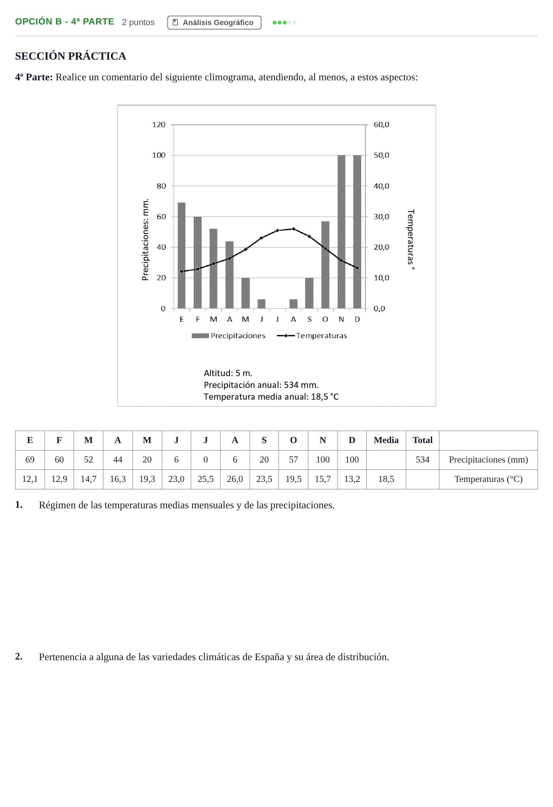 Enunciado: Opción B - 4ª Parte · Geografía PAU Madrid Extraordinaria 2018