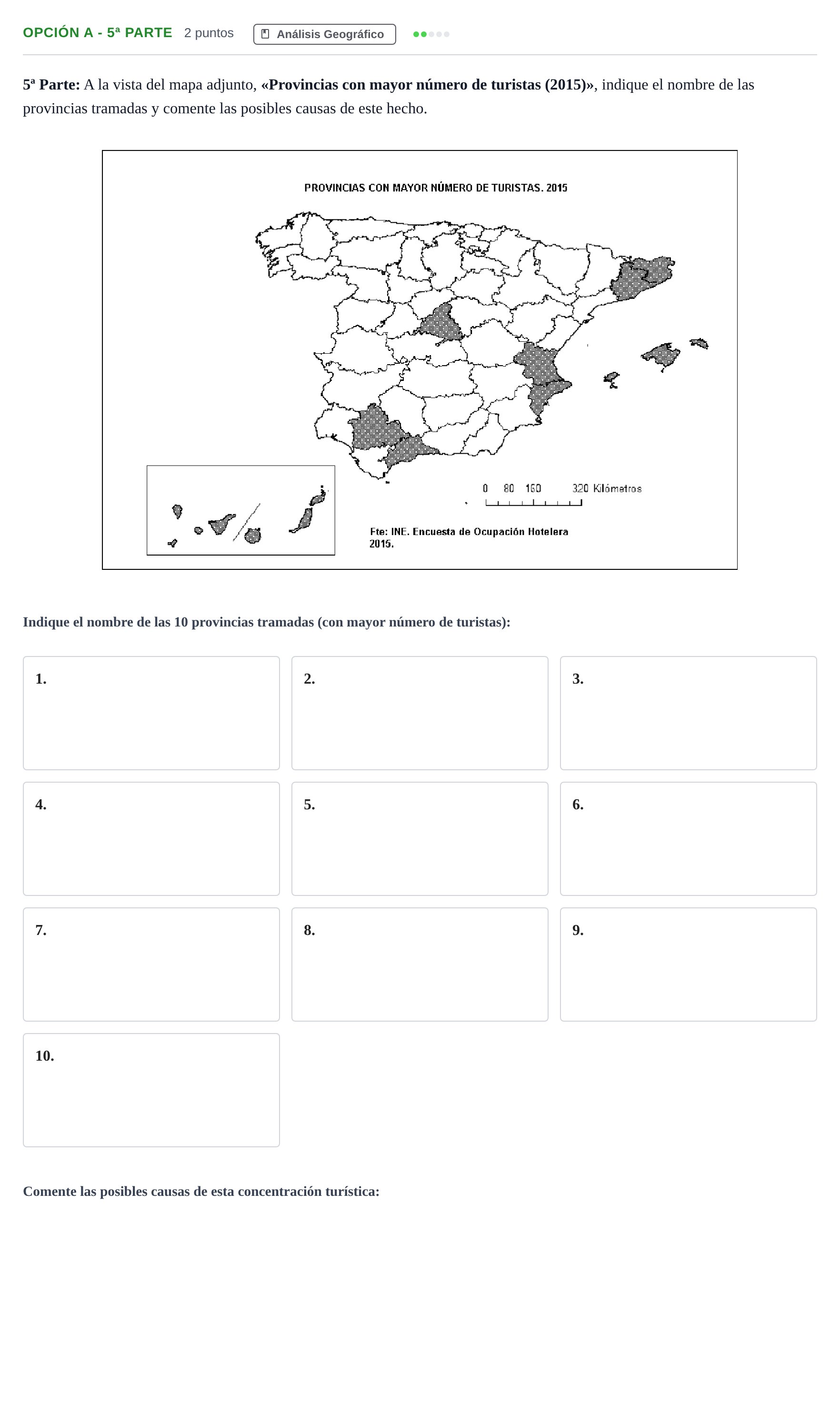 Enunciado: Opción A - 5ª Parte · Geografía PAU Madrid Ordinaria 2018