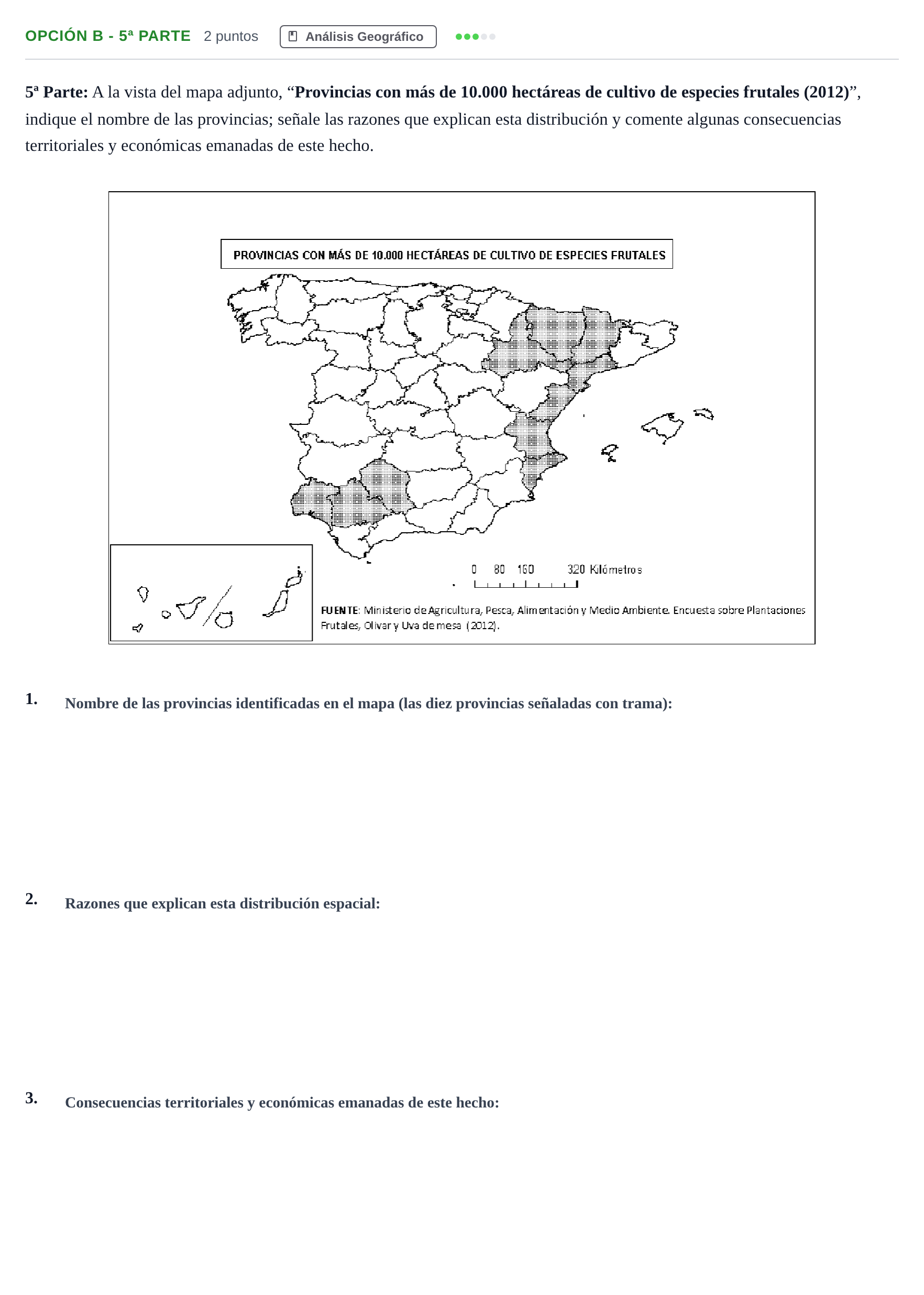 Enunciado: Opción B - 5ª Parte · Geografía PAU Madrid Ordinaria 2018