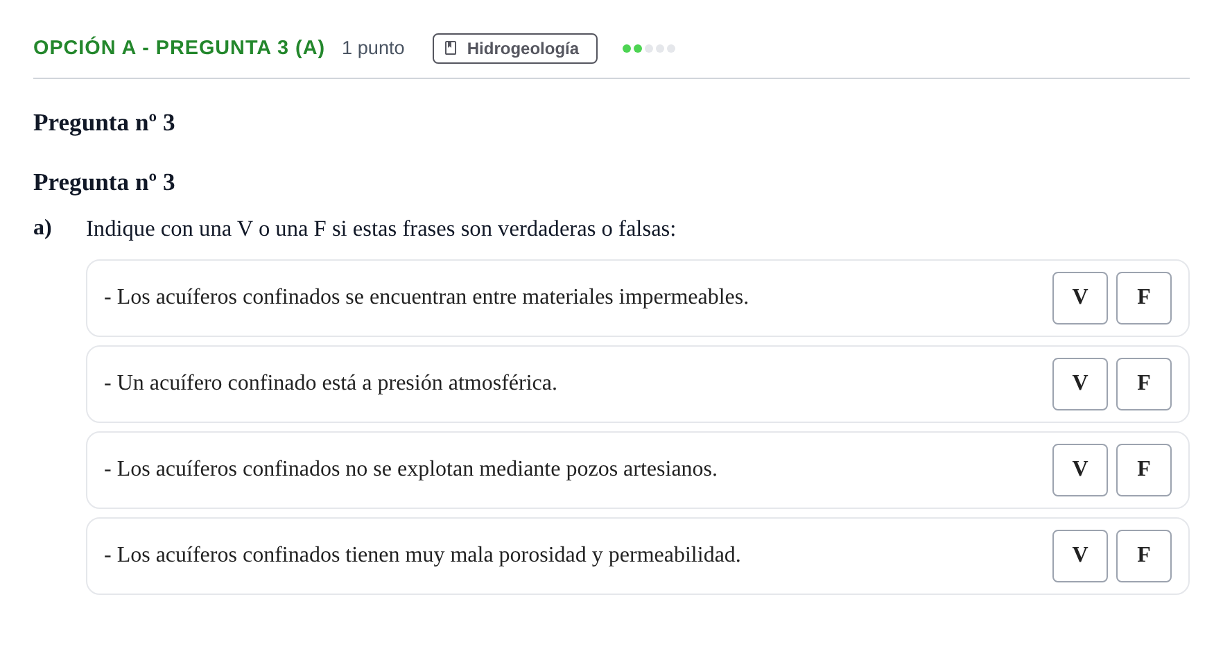 Enunciado: Opción A - Pregunta 3 (a) · Geología PAU Madrid Ordinaria 2018