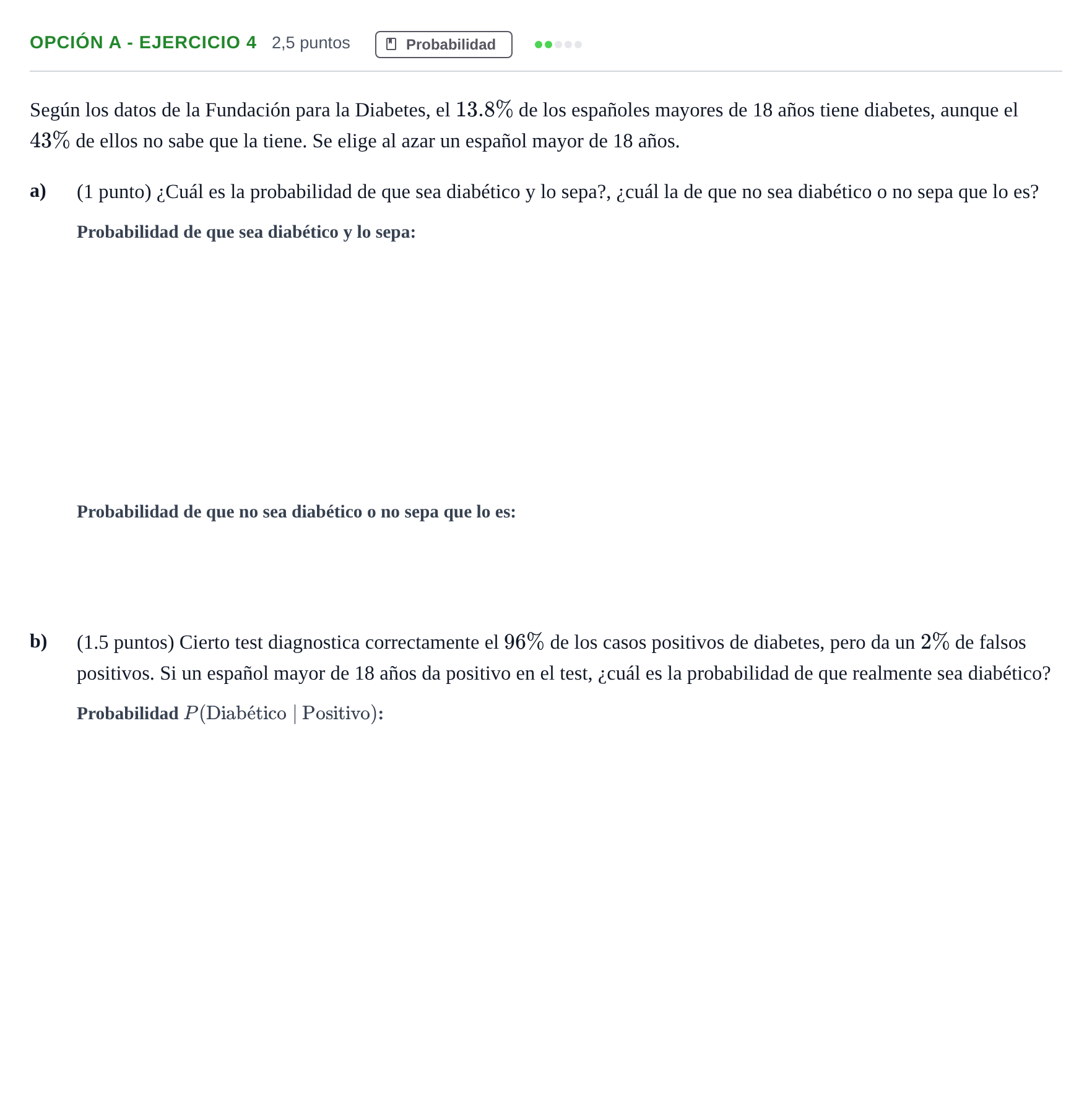 Enunciado: Opción A - Ejercicio 4 · Matemáticas II PAU Madrid Extraordinaria 2018
