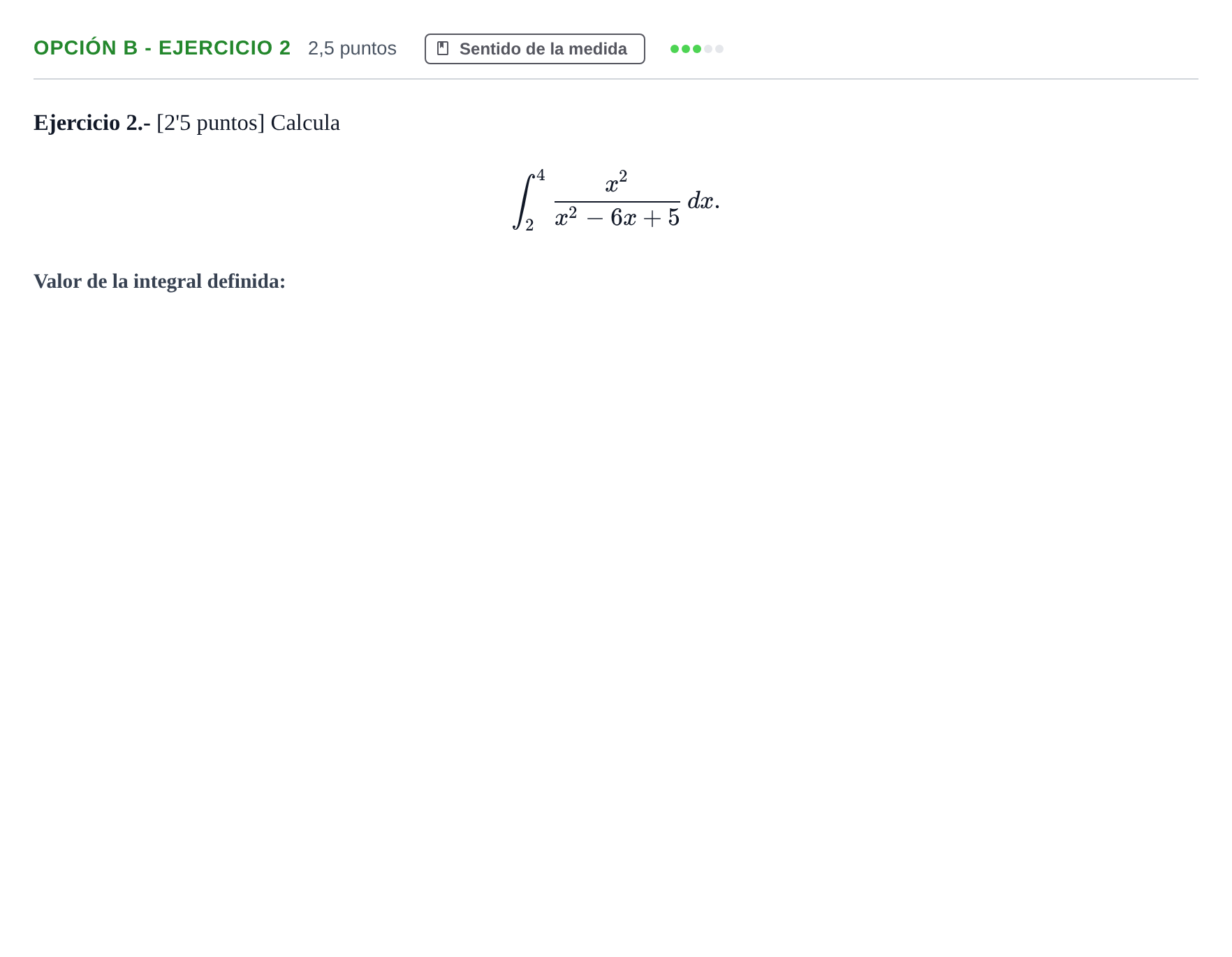 Enunciado: Opción B - Ejercicio 2 · Matemáticas II PAU Andalucía Ordinaria Reserva A 2013