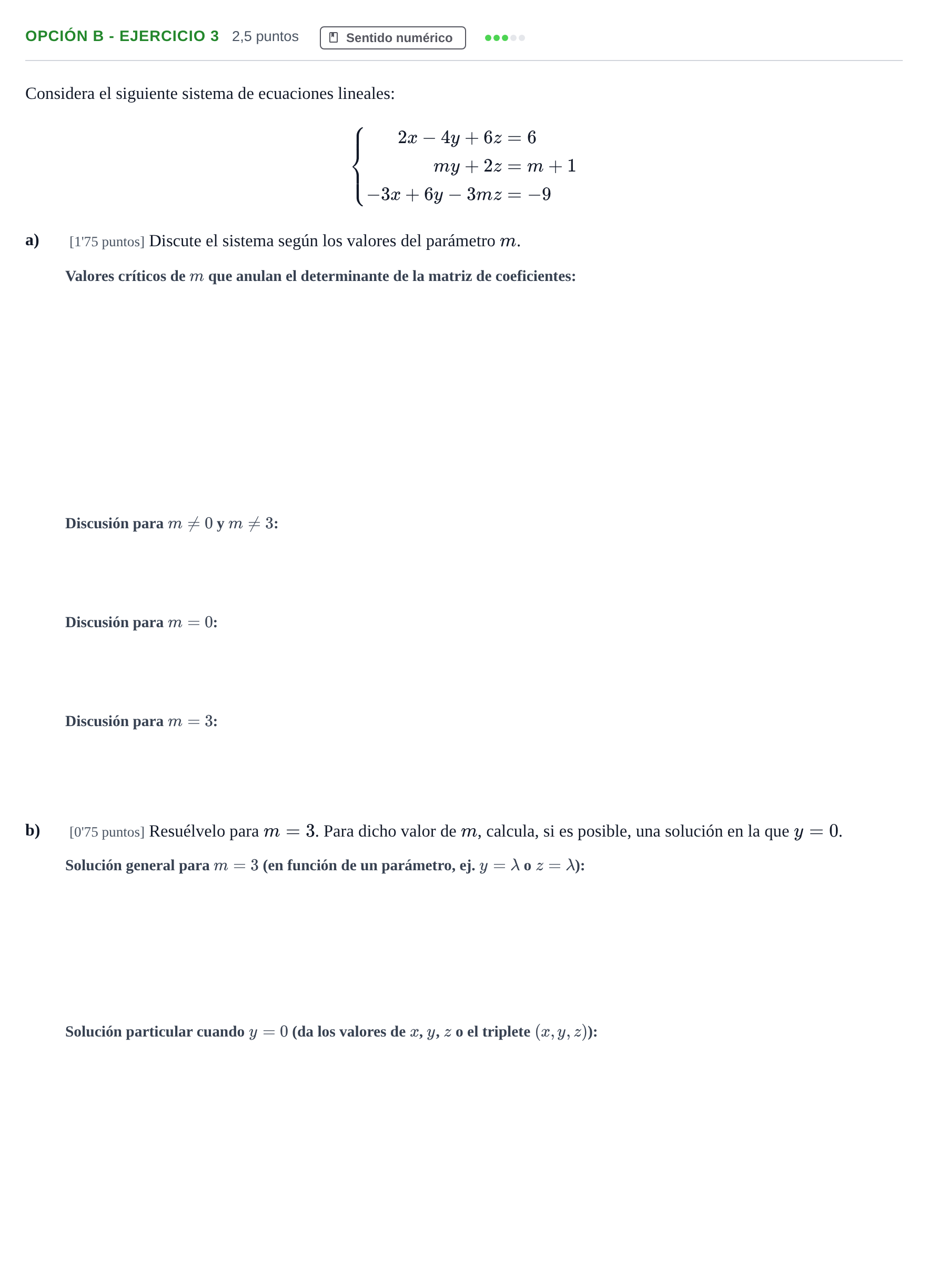 Enunciado: Opción B - Ejercicio 3 · Matemáticas II PAU Andalucía Extraordinaria Titular 2013