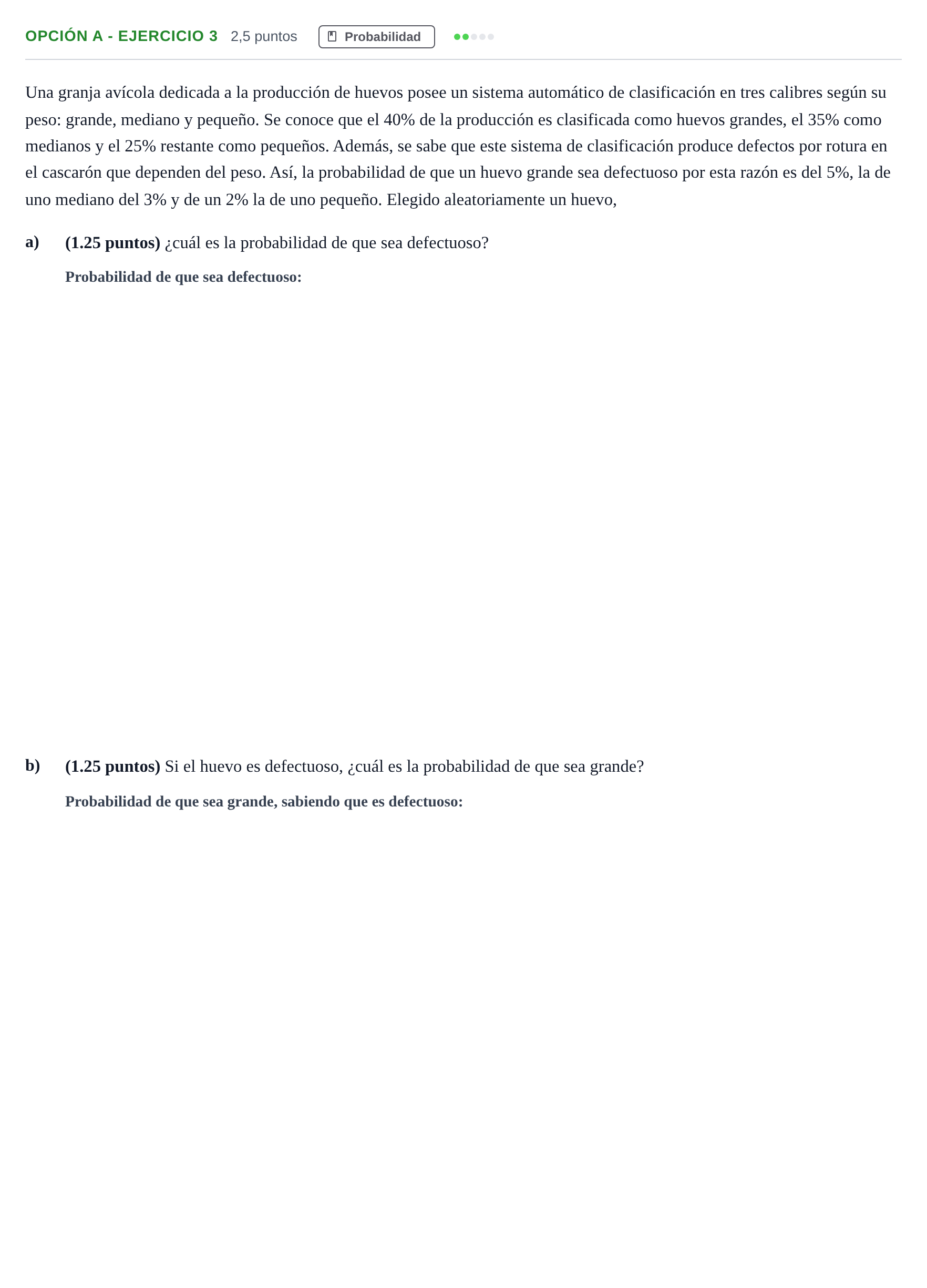 Enunciado: Opción A - Ejercicio 3 · Matemáticas aplicadas a las Ciencias Sociales II PAU Andalucía Ordinaria Reserva A 2013