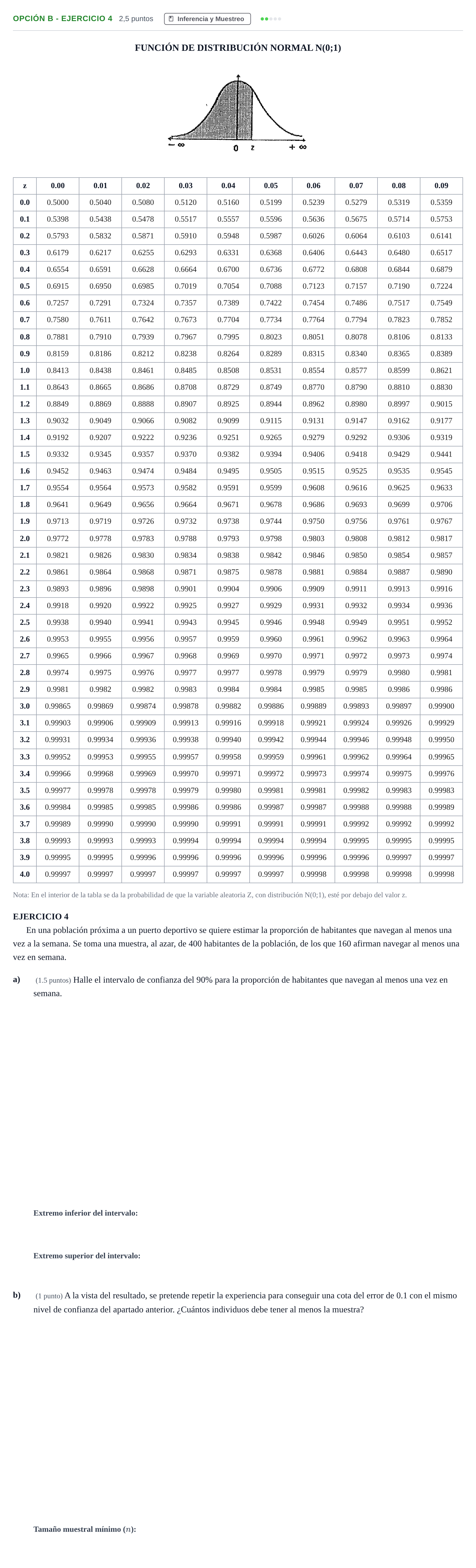 Enunciado: Opción B - Ejercicio 4 · Matemáticas aplicadas a las Ciencias Sociales II PAU Andalucía Ordinaria Reserva A 2013