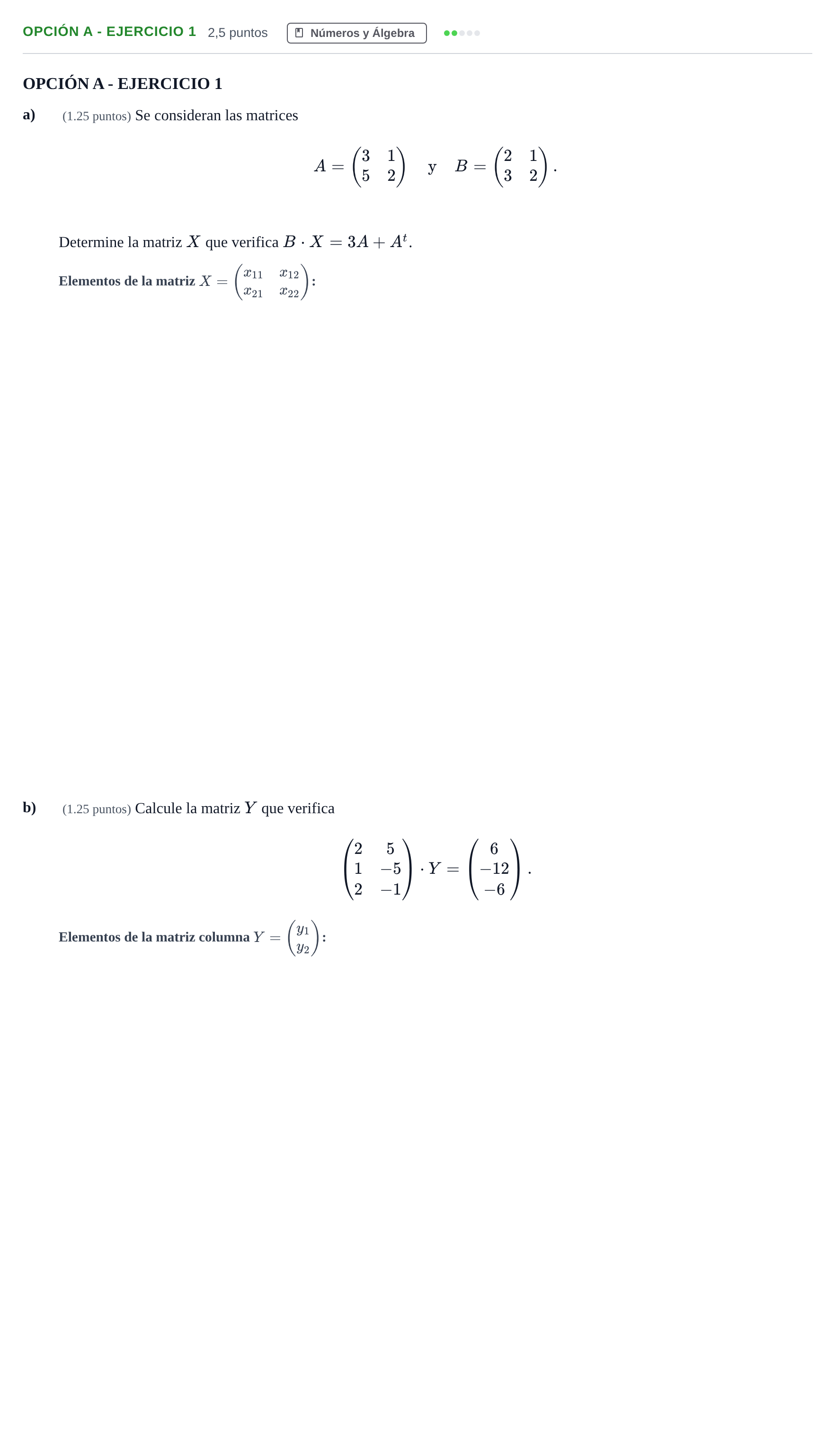 Enunciado: Opción A - Ejercicio 1 · Matemáticas aplicadas a las Ciencias Sociales II PAU Andalucía Extraordinaria Reserva A 2013