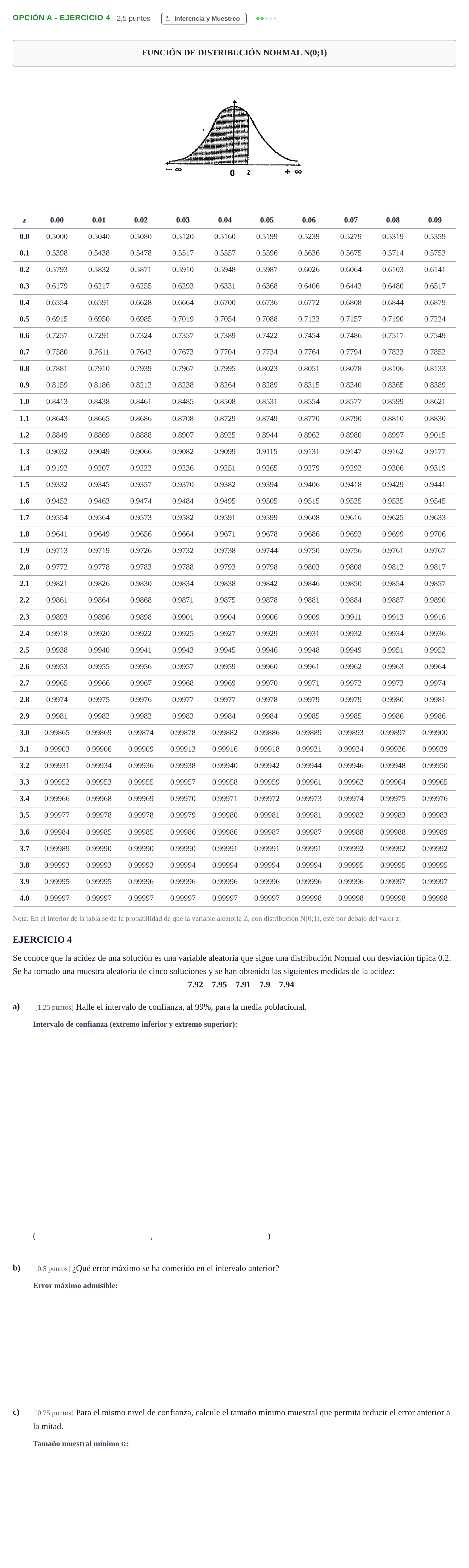 Enunciado: Opción A - Ejercicio 4 · Matemáticas aplicadas a las Ciencias Sociales II PAU Andalucía Extraordinaria Reserva B 2013