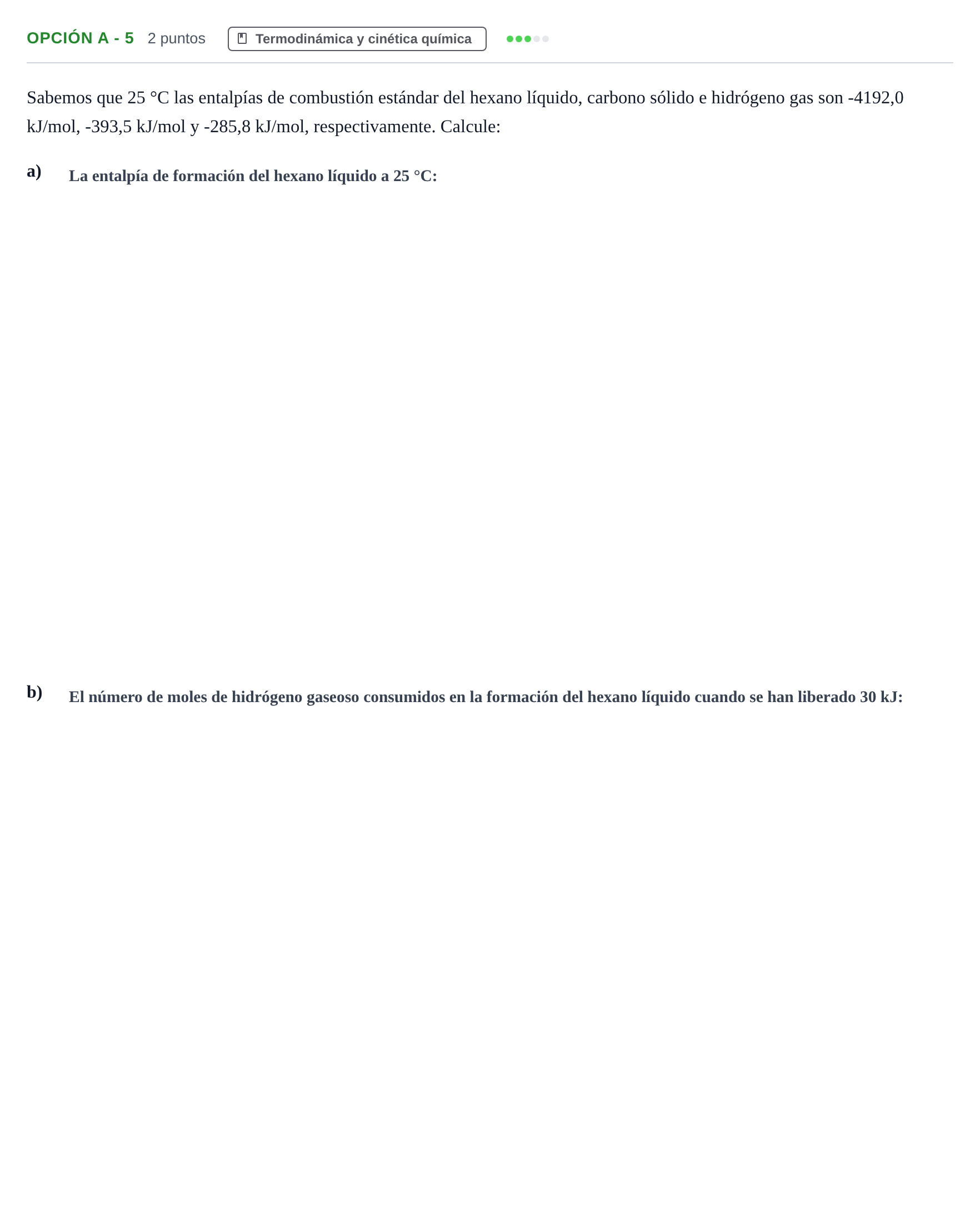 Enunciado: Opción A - 5 · Química PAU Andalucía Ordinaria Reserva A 2013