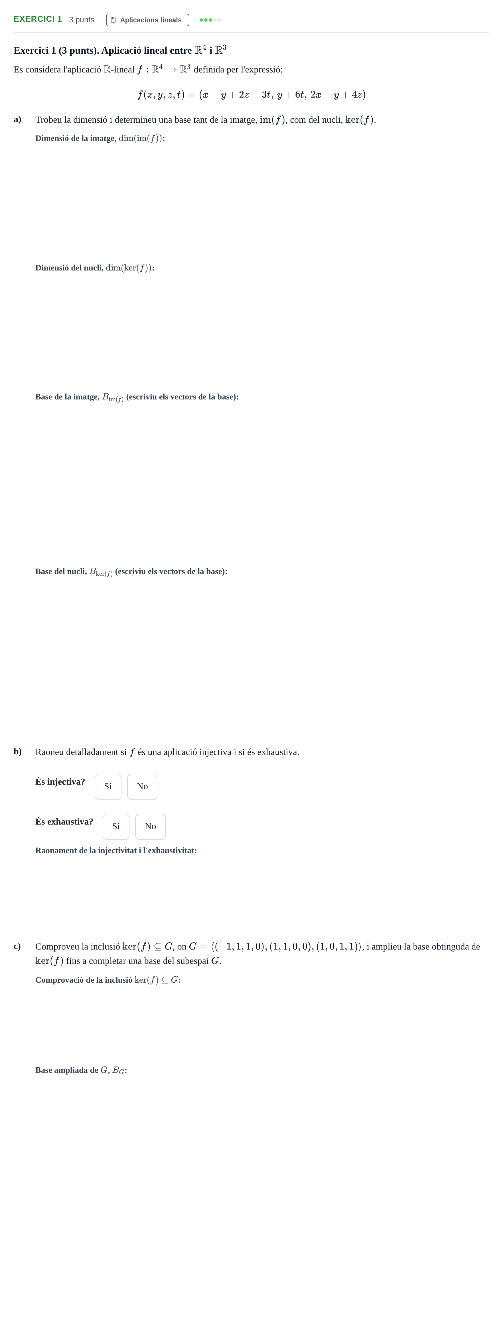 Enunciado: Exercici 1 · Álgebra UAB 2021