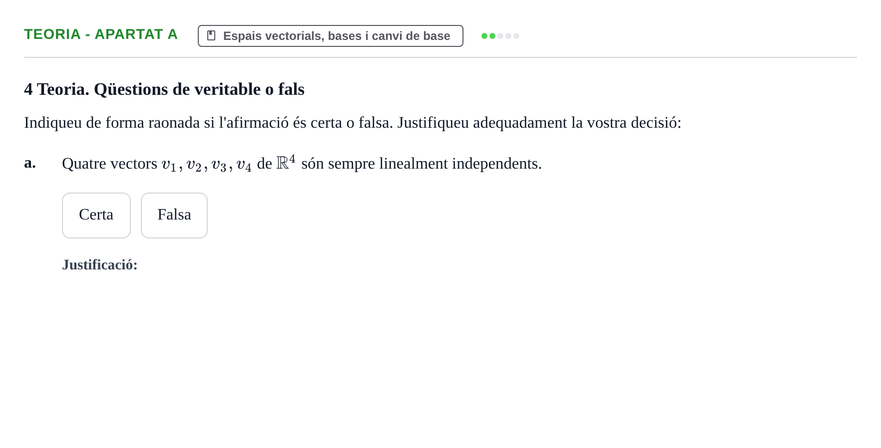 Enunciado: Ejercicio Teoria - Apartat a · Álgebra UAB 2021