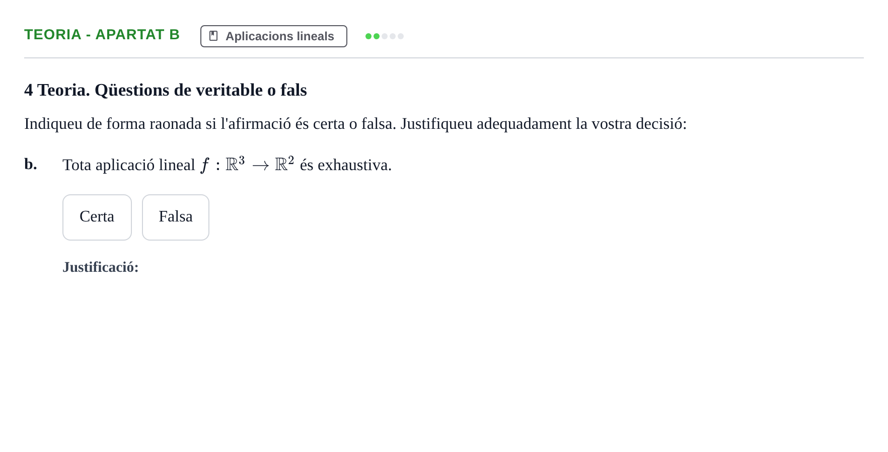 Enunciado: Ejercicio Teoria - Apartat b · Álgebra UAB 2021