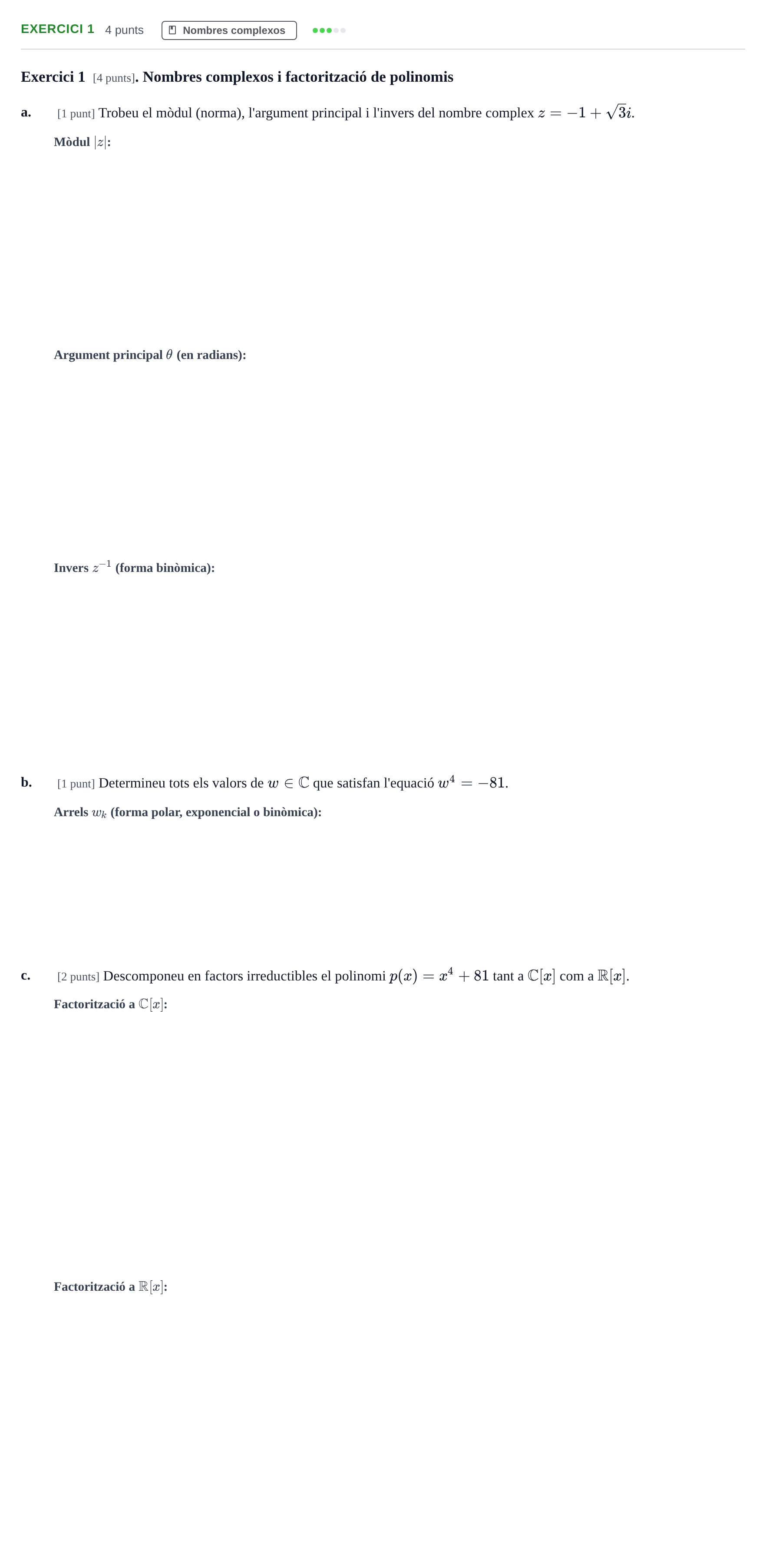 Enunciado: Exercici 1 · Álgebra UAB 2019