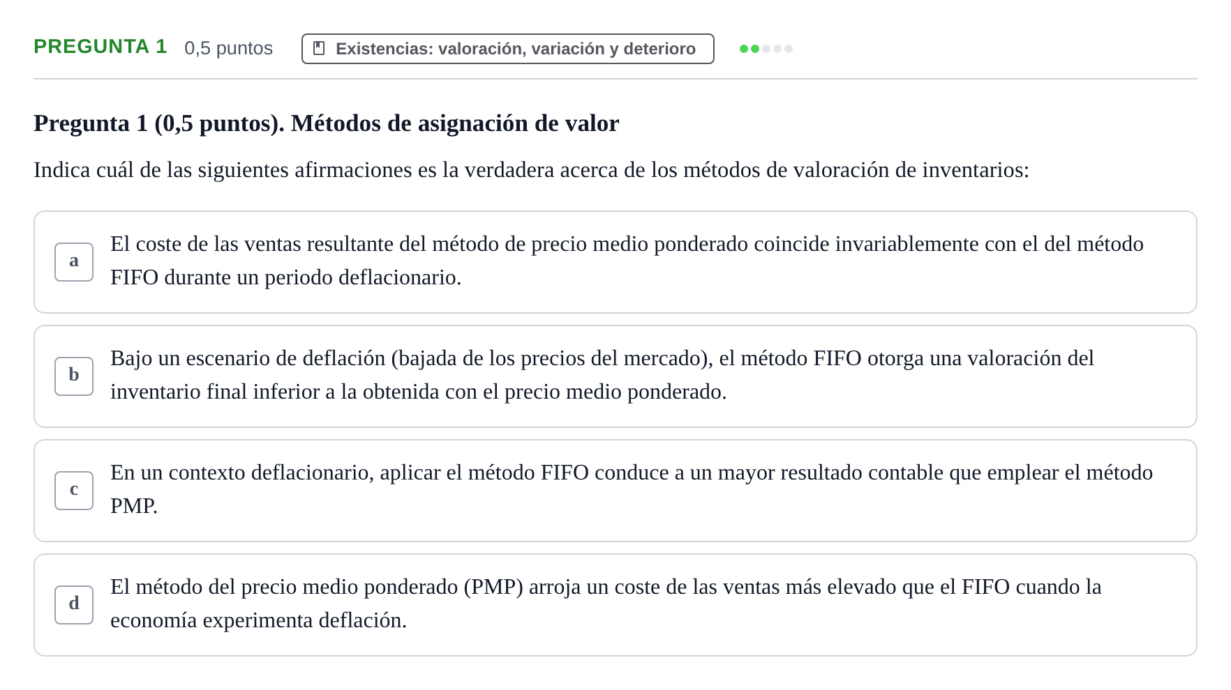 Enunciado: Pregunta 1 · Introducción a la Contabilidad UAB 2021