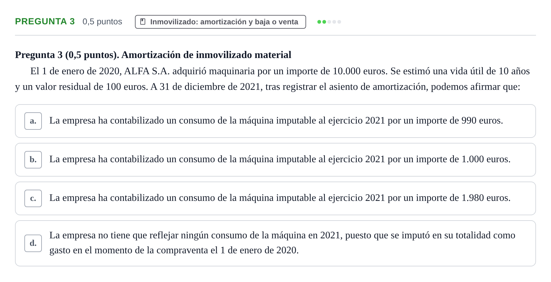 Enunciado: Pregunta 3 · Introducción a la Contabilidad UAB 2021