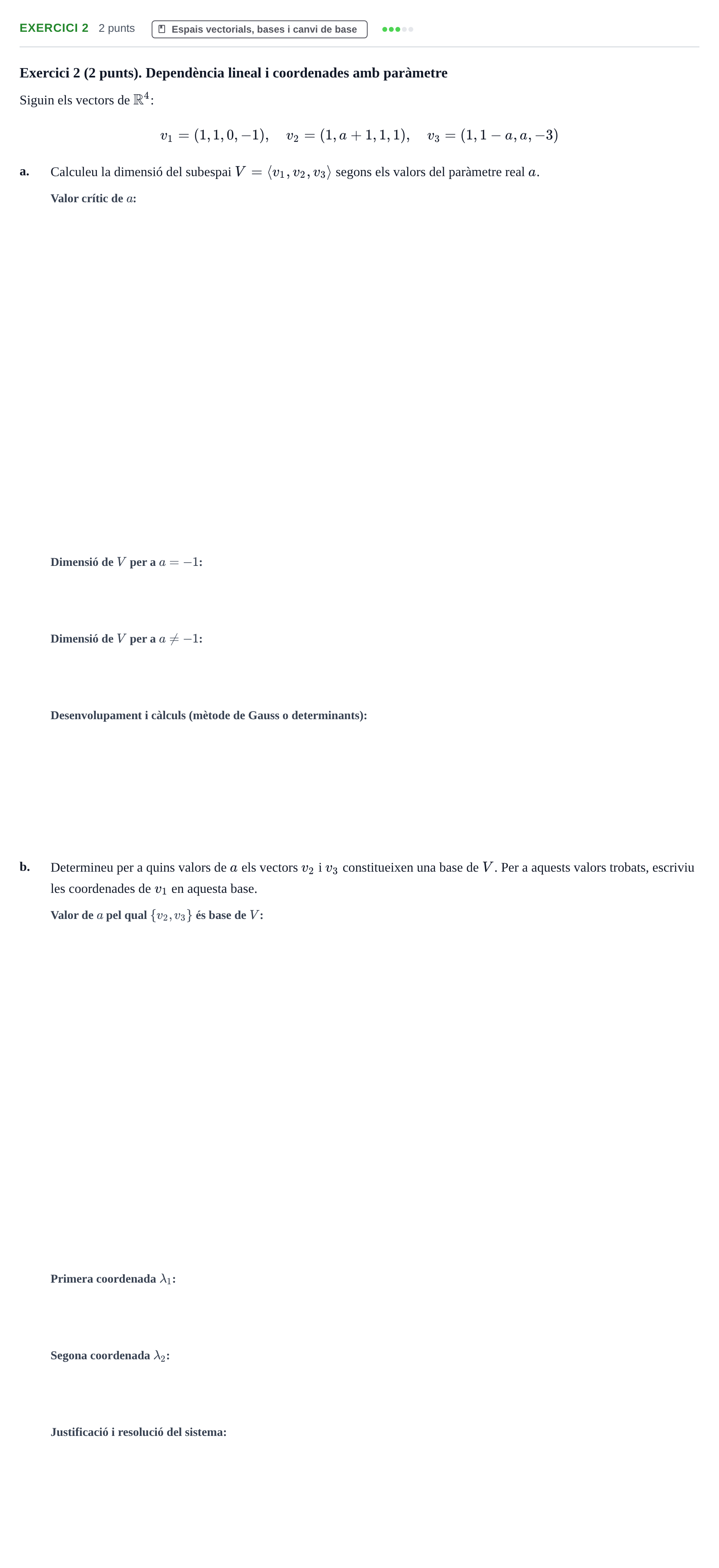 Enunciado: Exercici 2 · Álgebra UAB 2022