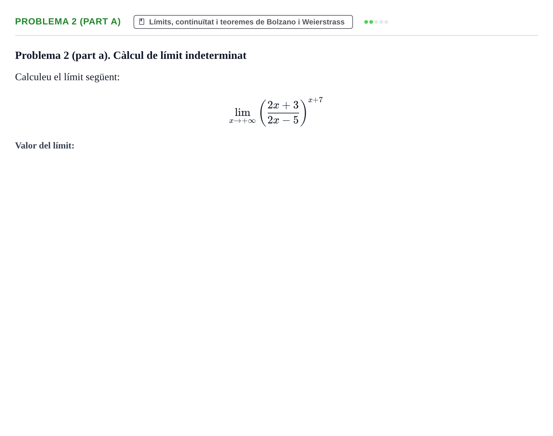 Enunciado: Problema 2 (part a) · Càlcul UAB Examen Parcial de Càlcul