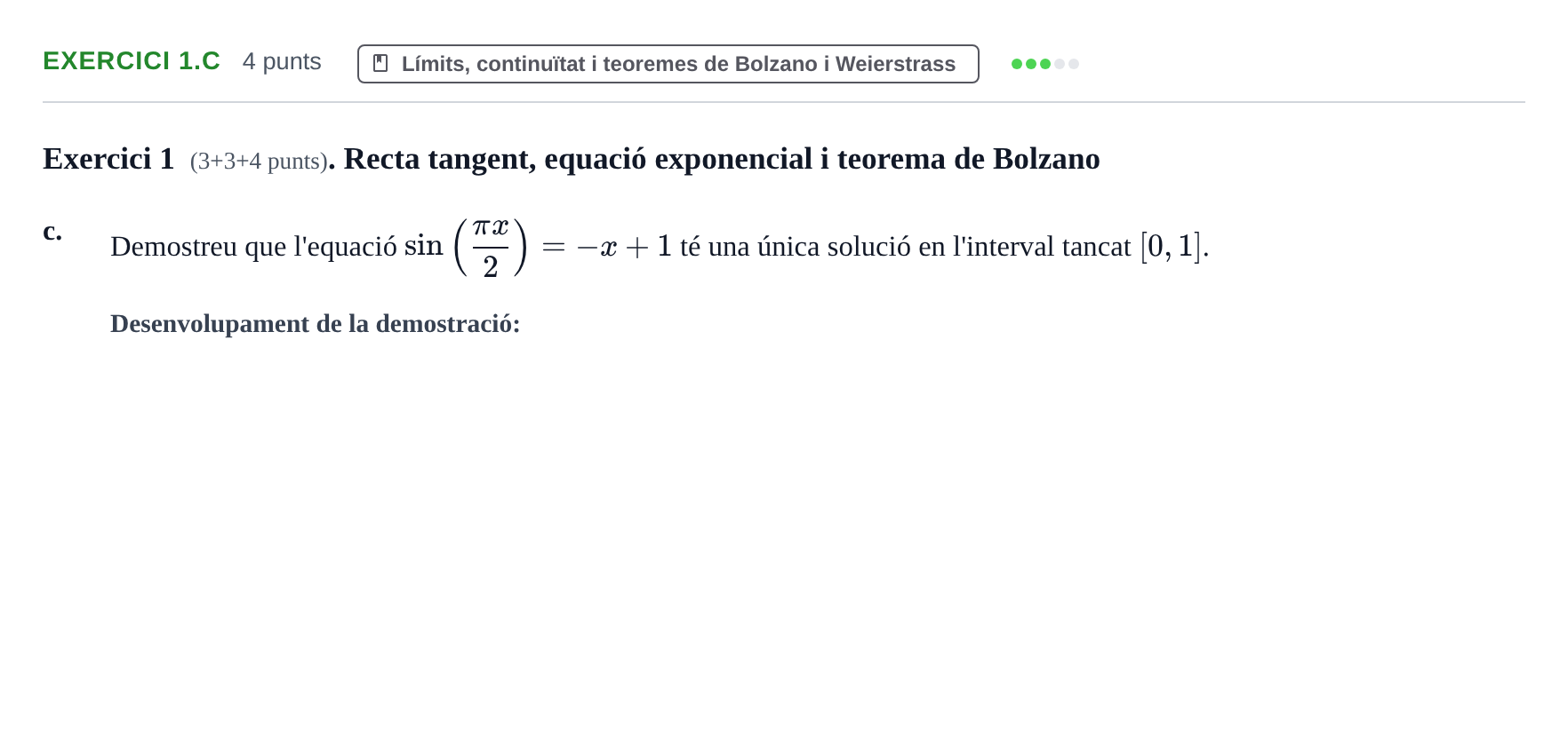 Enunciado: Exercici 1.c · Càlcul UAB 2023