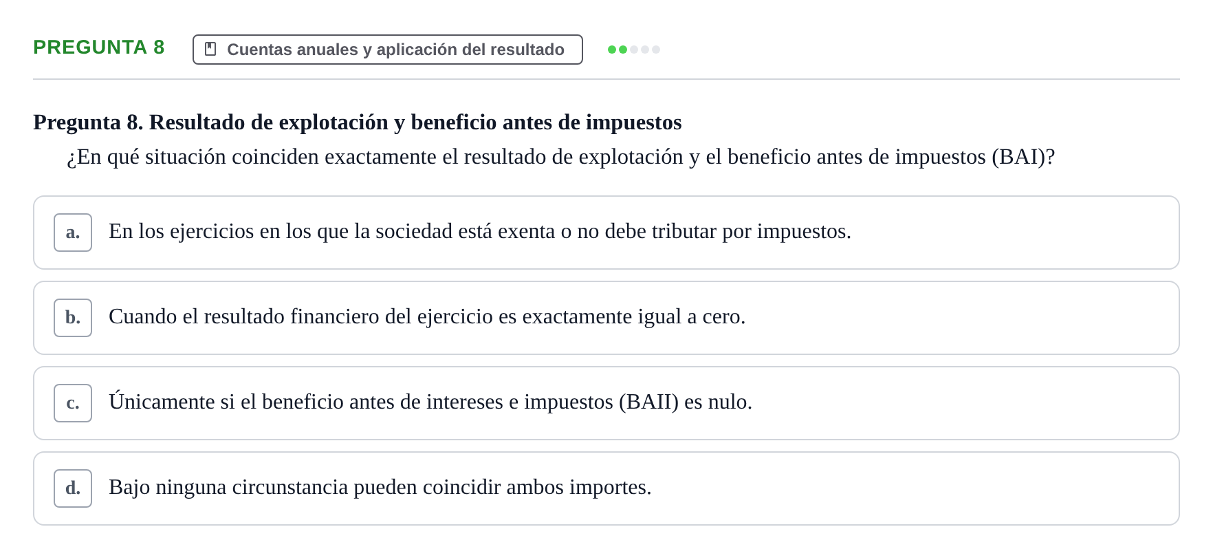 Enunciado: Pregunta 8 · Introducción a la Contabilidad UAB 2015