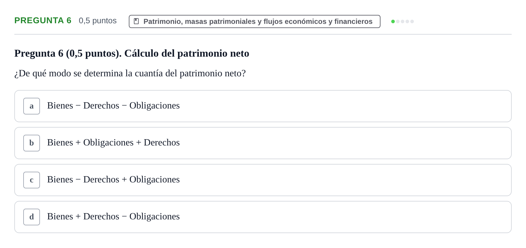 Enunciado: Pregunta 6 · Introducción a la Contabilidad UAB 2017