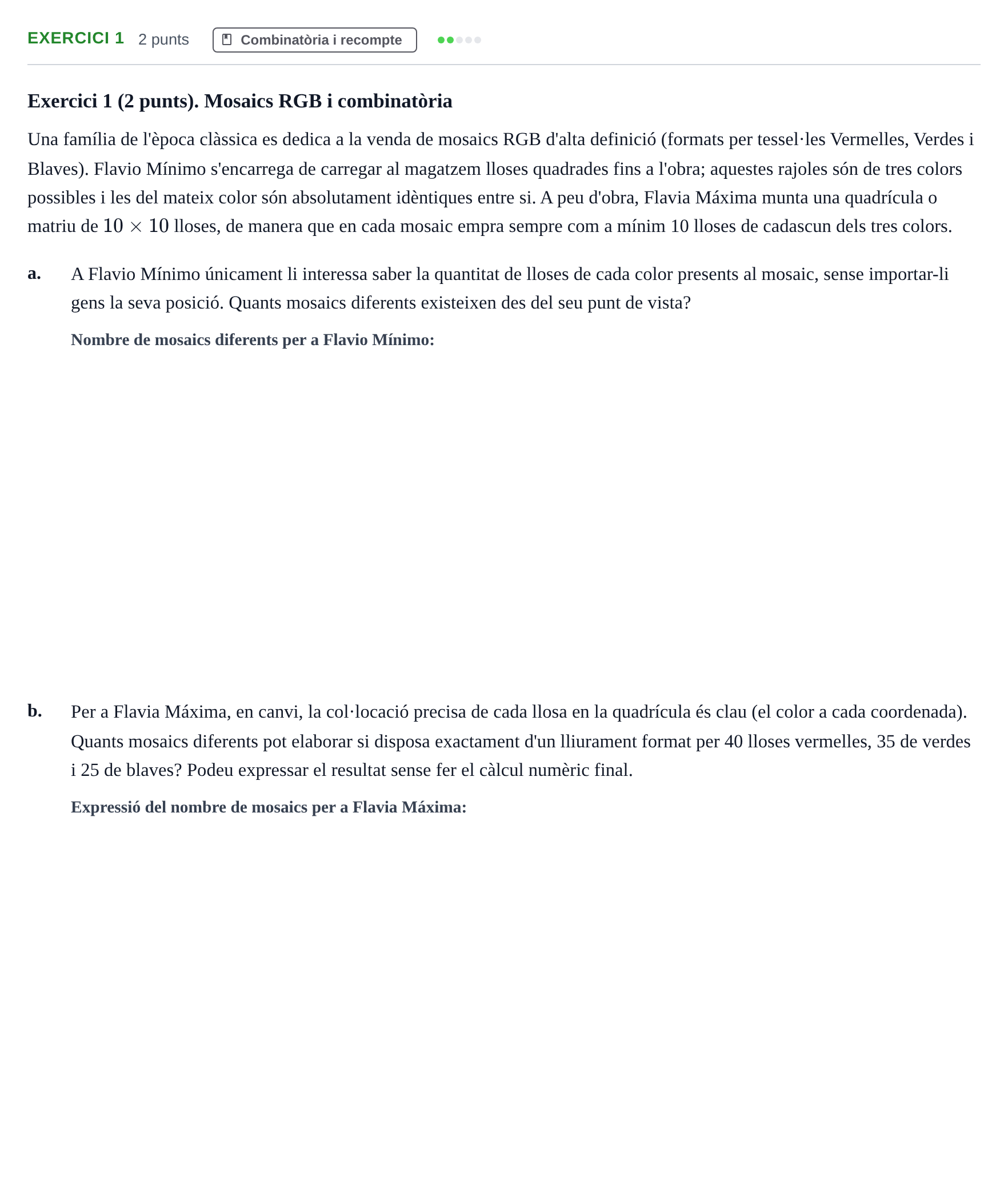 Enunciado: Exercici 1 · Matemática Discreta UAB 2025