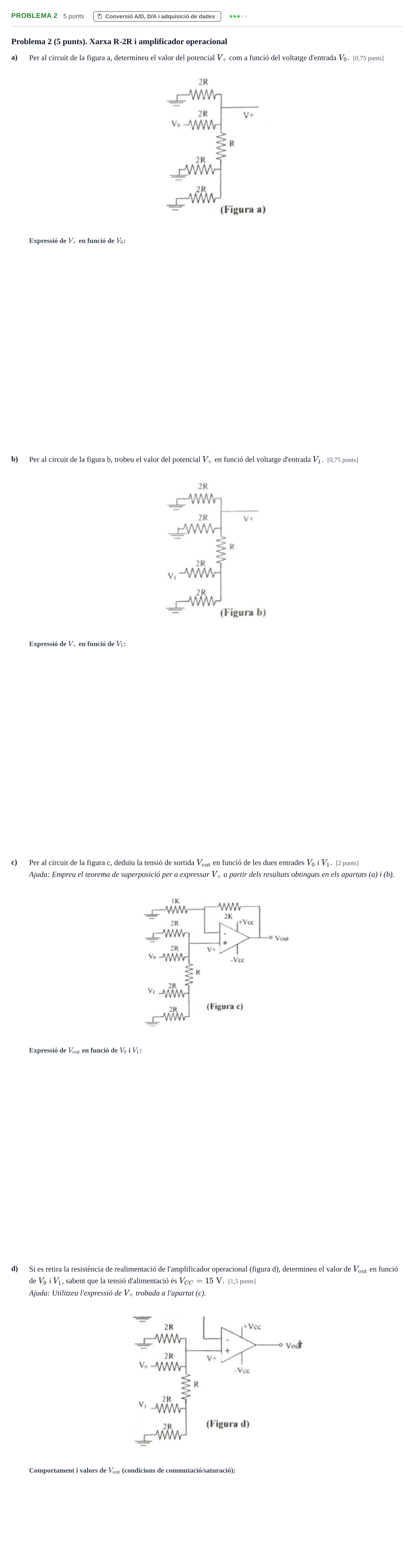 Enunciado: Problema 2 · Electricitat i Electrònica UAB 2019