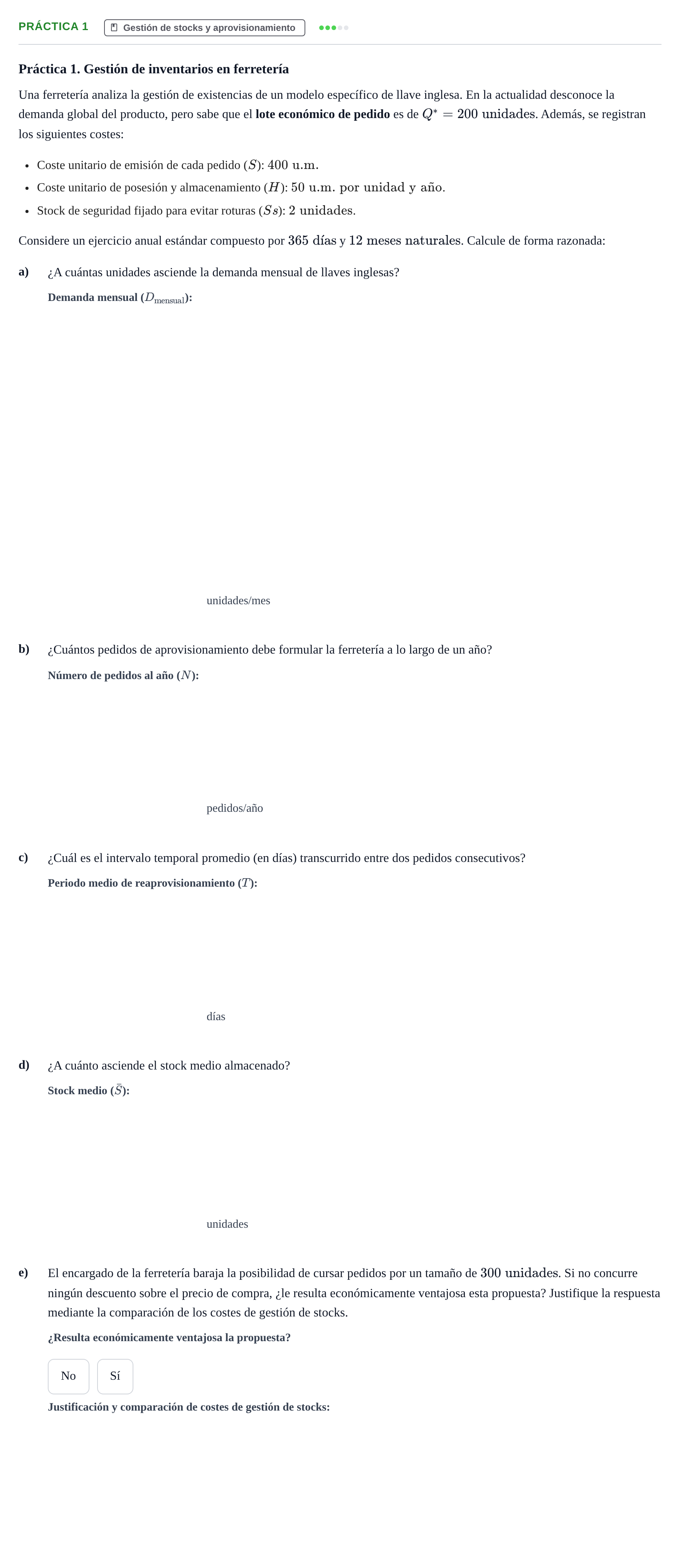 Enunciado: Ejercicio Práctica 1 · Administració de l'Empresa UB Juny 2022