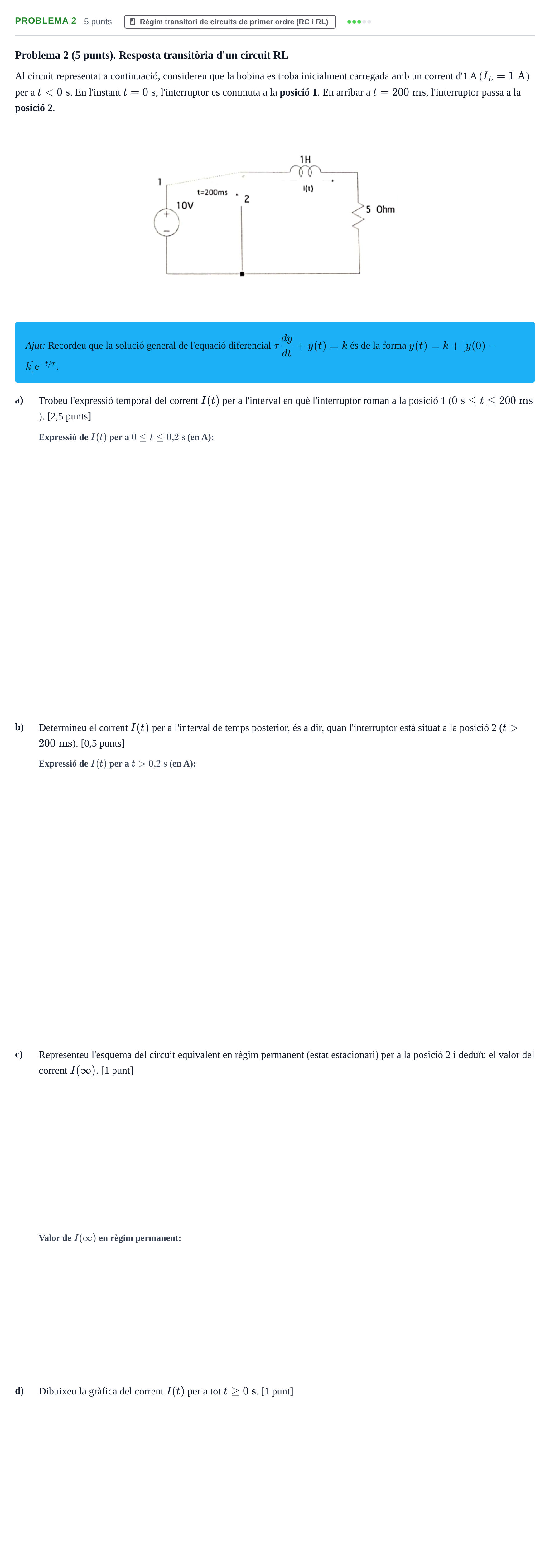Enunciado: Problema 2 · Electricitat i Electrònica UAB 2020