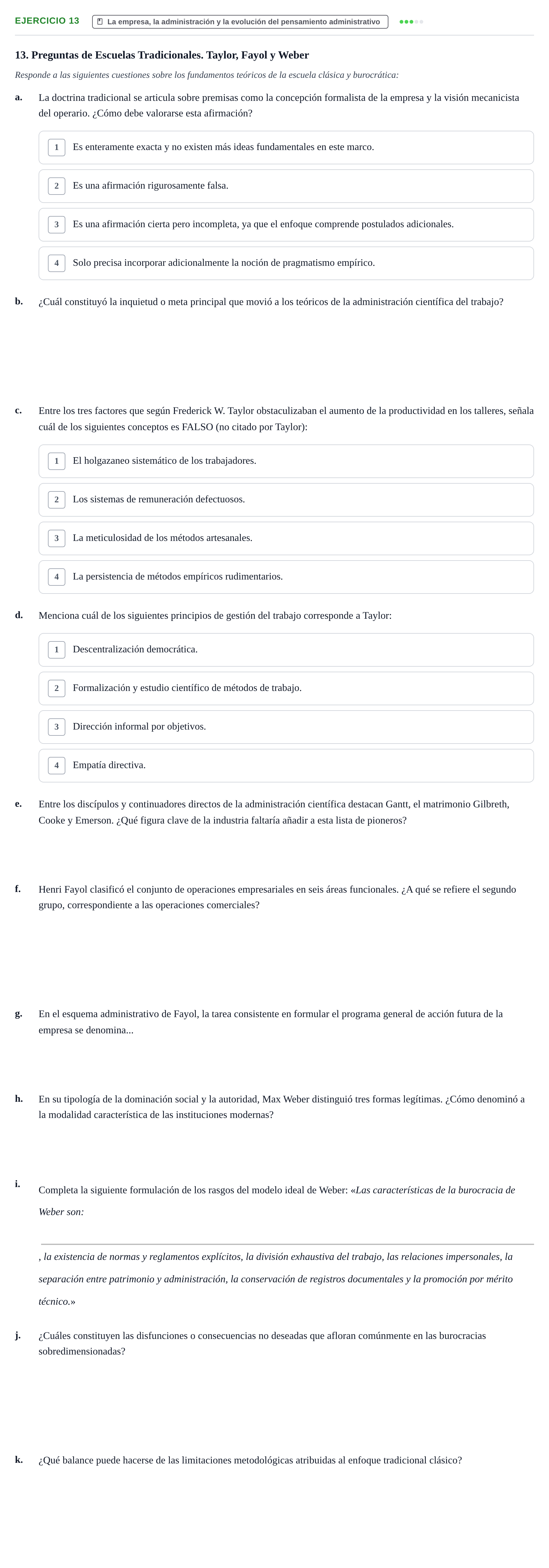 Enunciado: Problema 13 · Administració de l'Empresa UB Examen final. Administració de l'Empresa