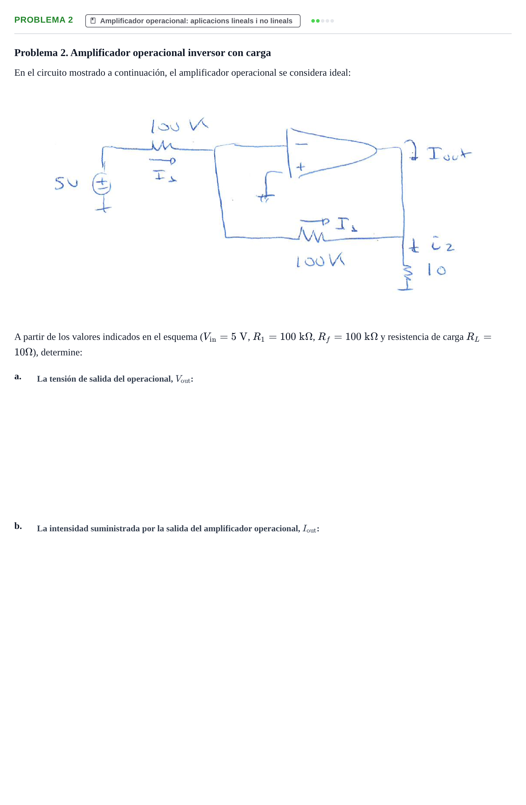 Enunciado: Problema 2 · Electricitat i Electrònica UAB Examen Parcial de Electricidad y Electrónica (Segundo Parcial)