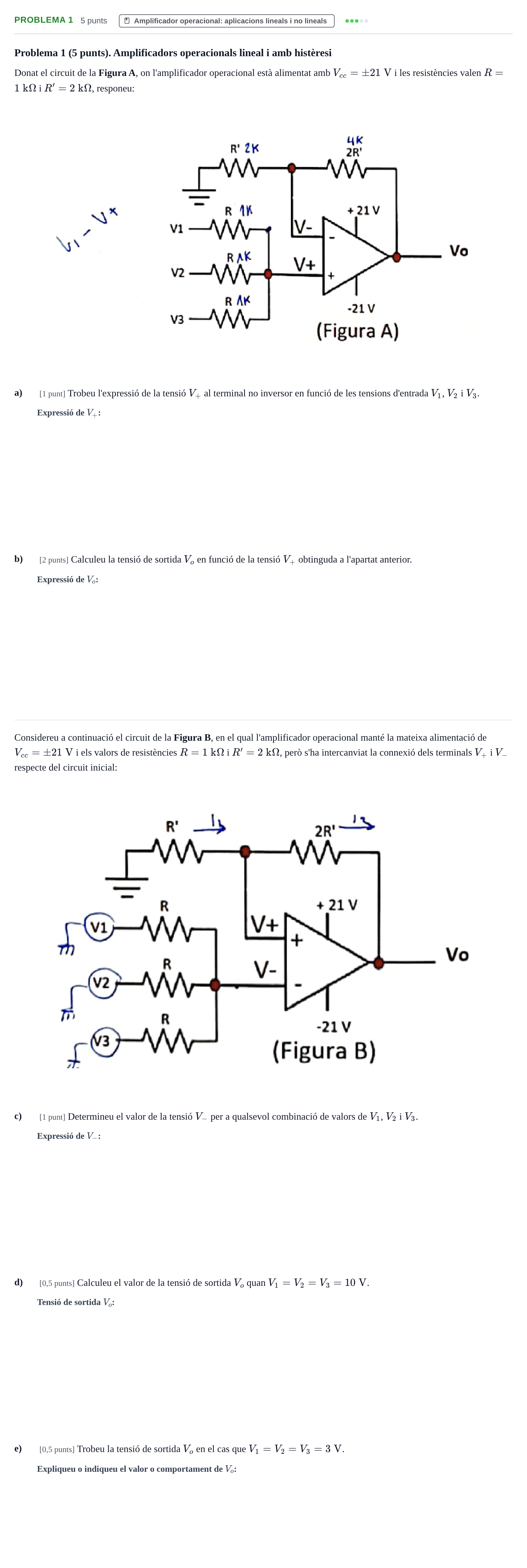 Enunciado: Problema 1 · Electricitat i Electrònica UAB 2021