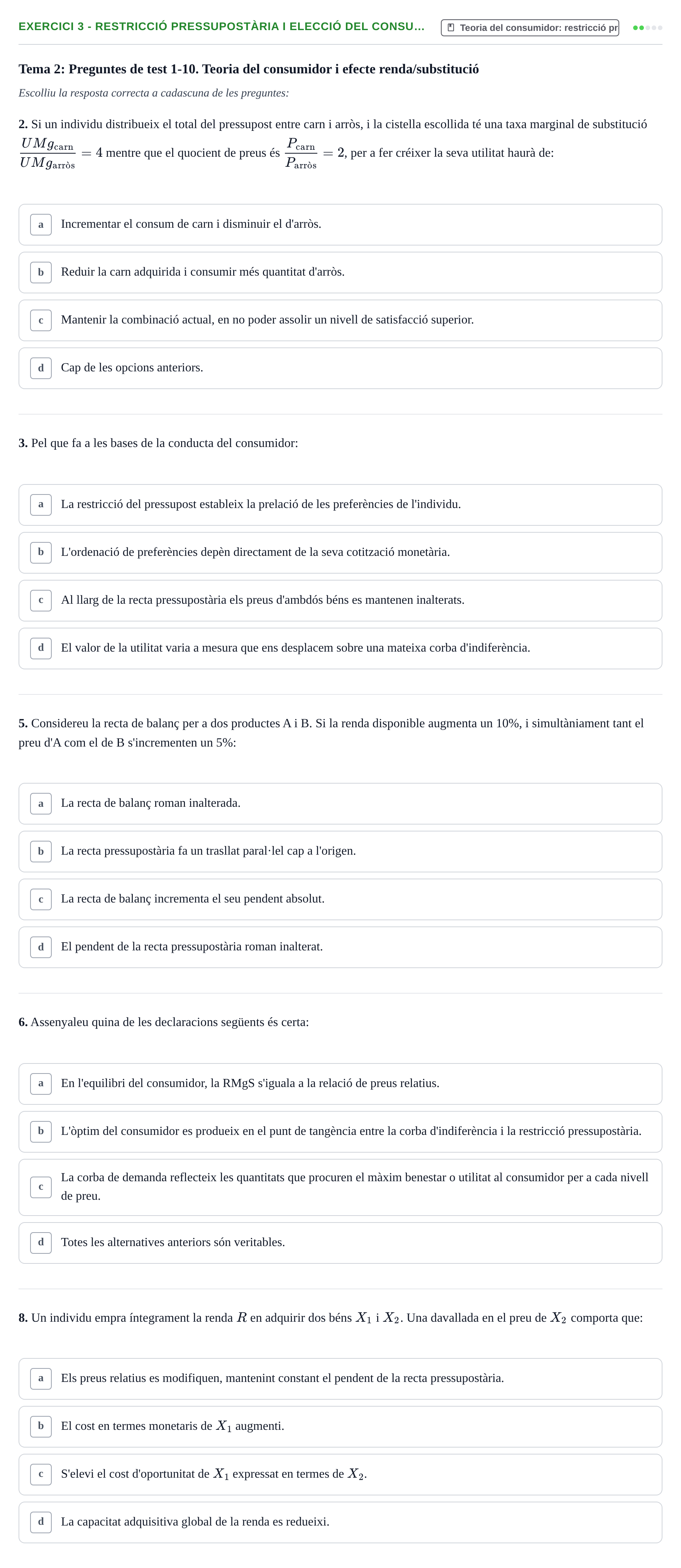 Enunciado: 3 - Restricció pressupostària i elecció del consu…