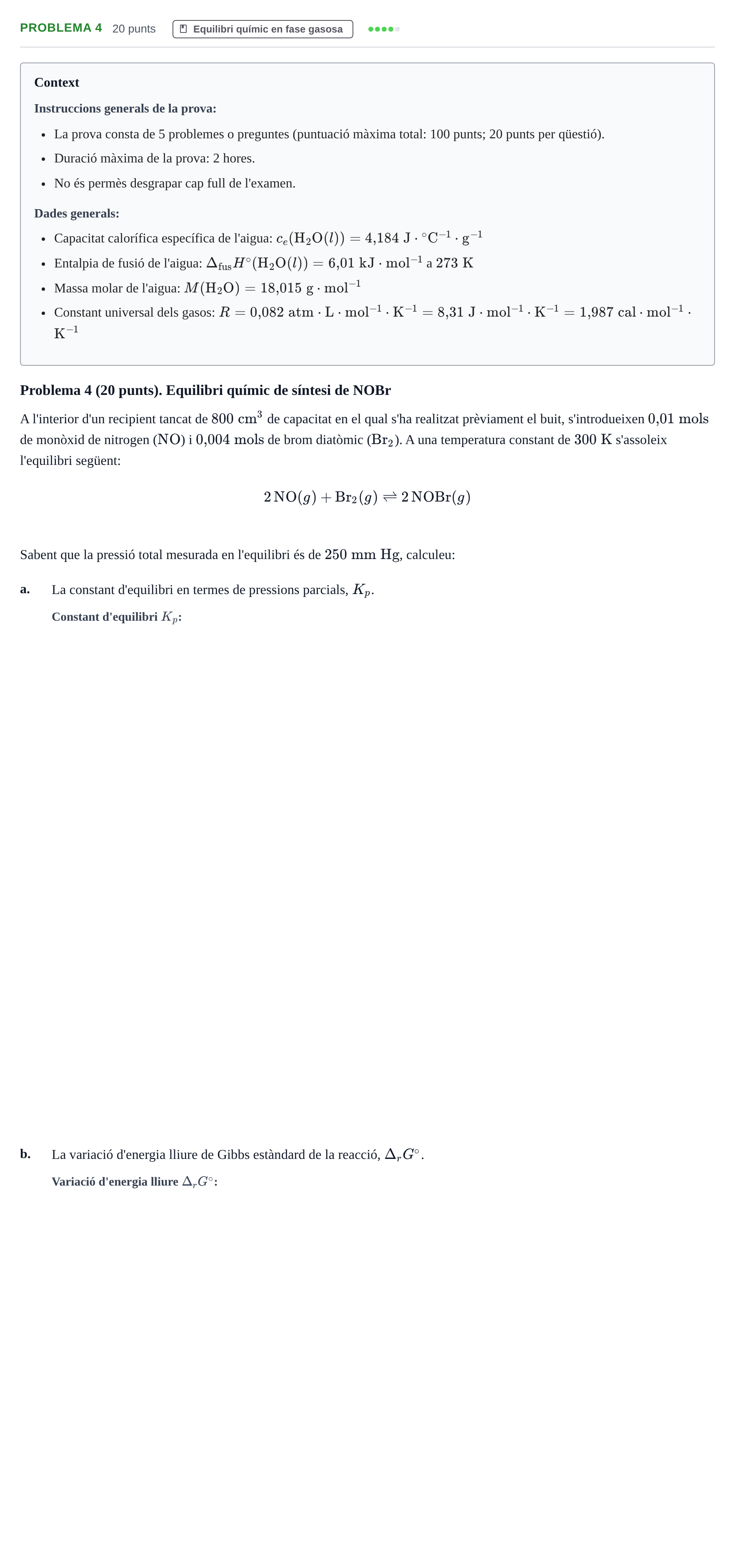 Enunciado: Problema 4 · Fonaments de Química I i II UAB 2013