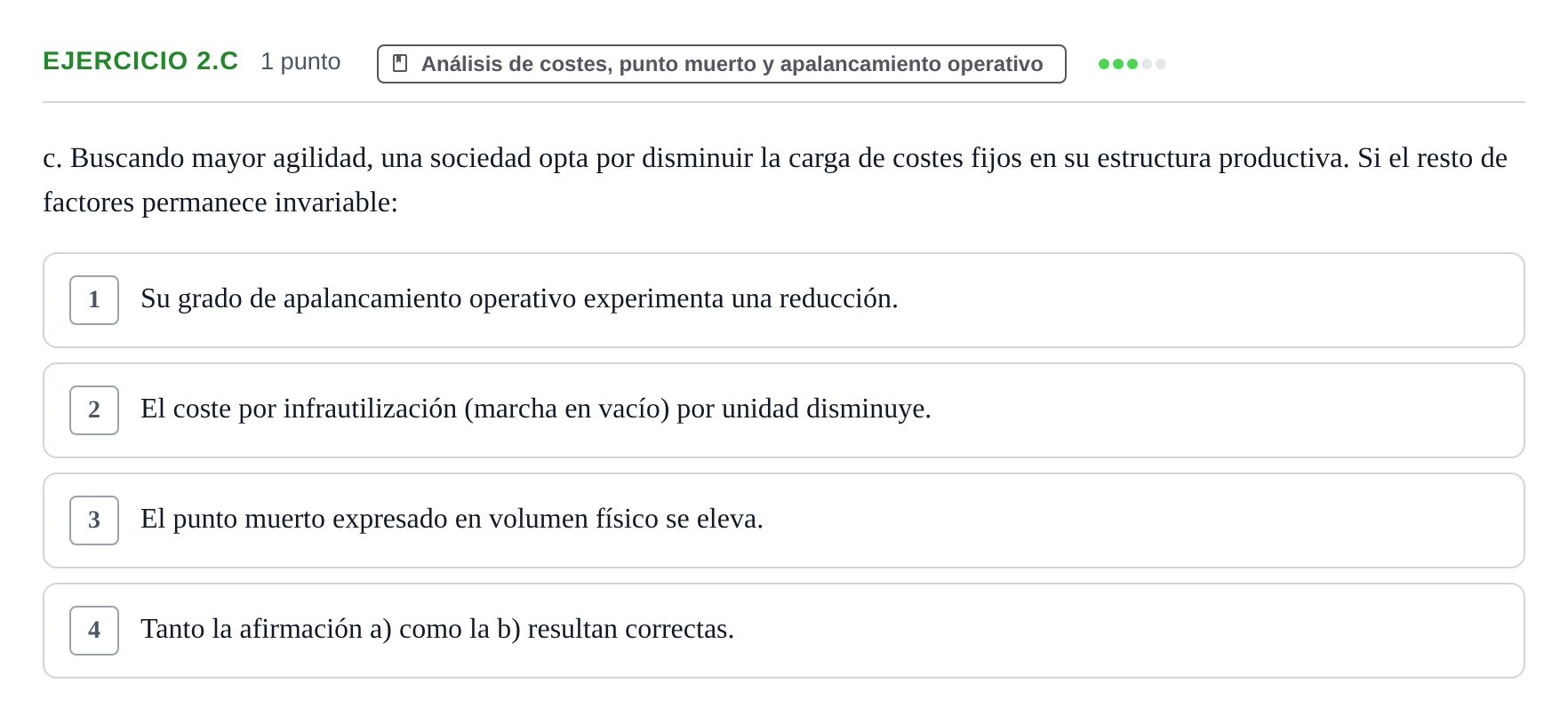 Enunciado: Ejercicio 2.c · Economia de L'empresa UB 2024