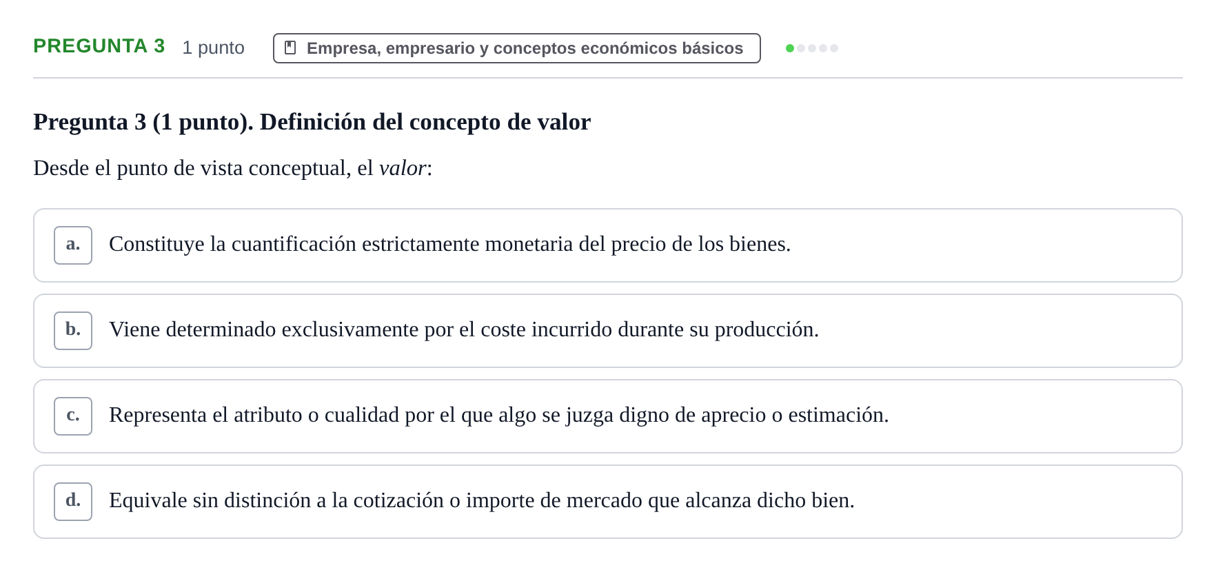 Enunciado: Pregunta 3 · Economia de L'empresa UB 2010