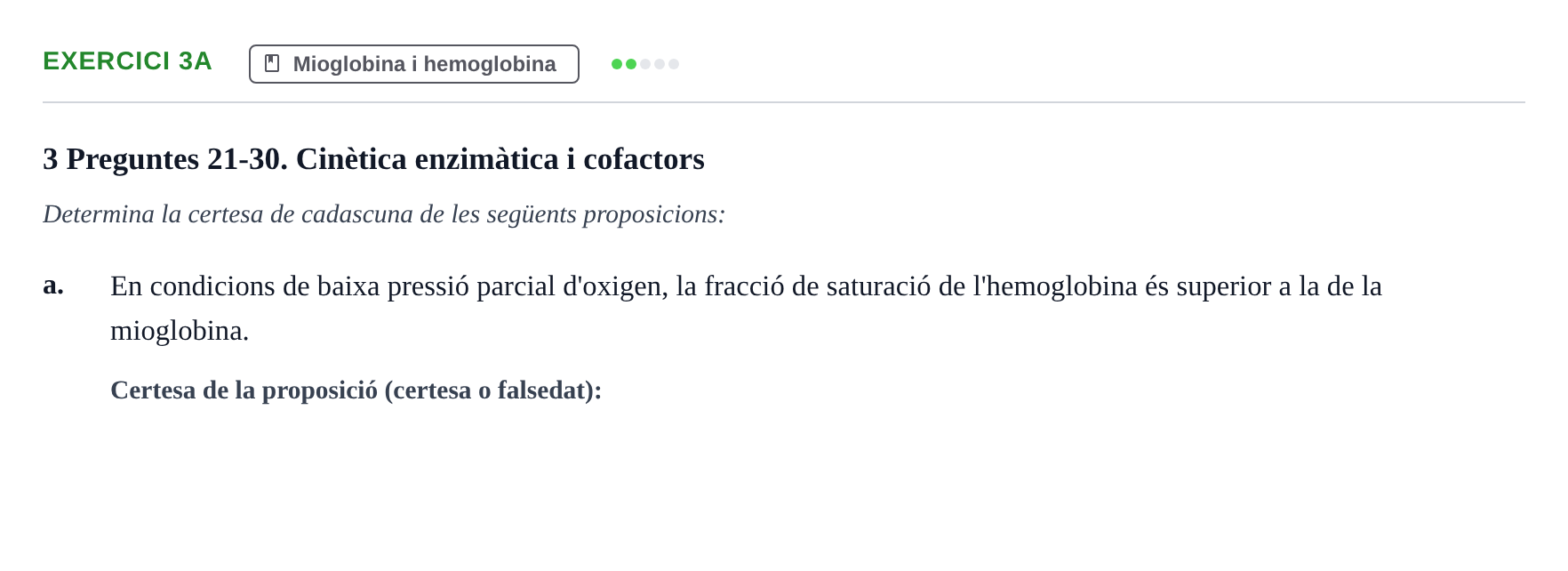 Enunciado: Ejercicio 3a - Mioglobina i hemoglobina · Bioquímica UB 2017