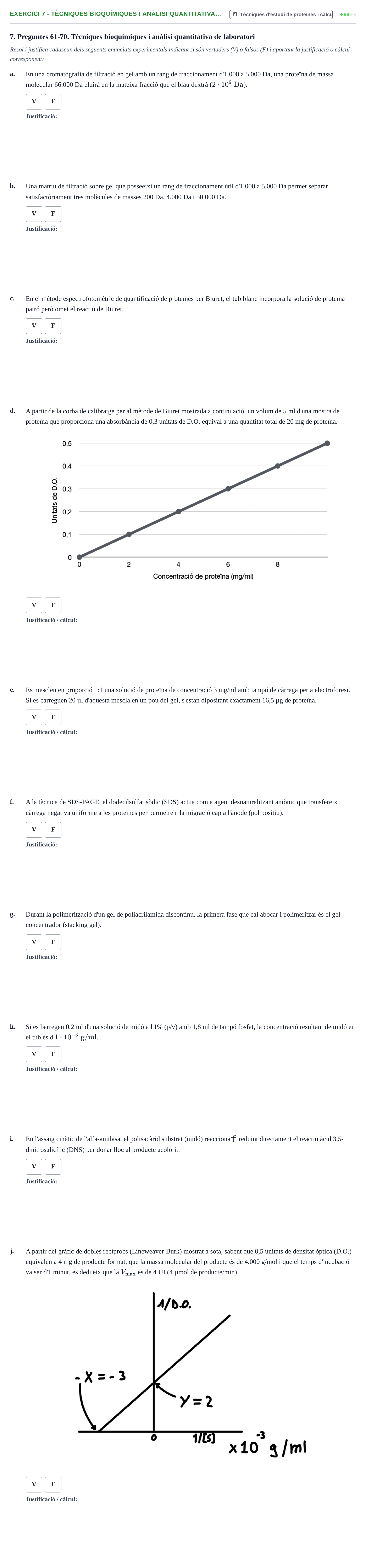 Enunciado: Ejercicio 7 - Tècniques bioquímiques i anàlisi quantitativa… · Bioquímica UB 2017