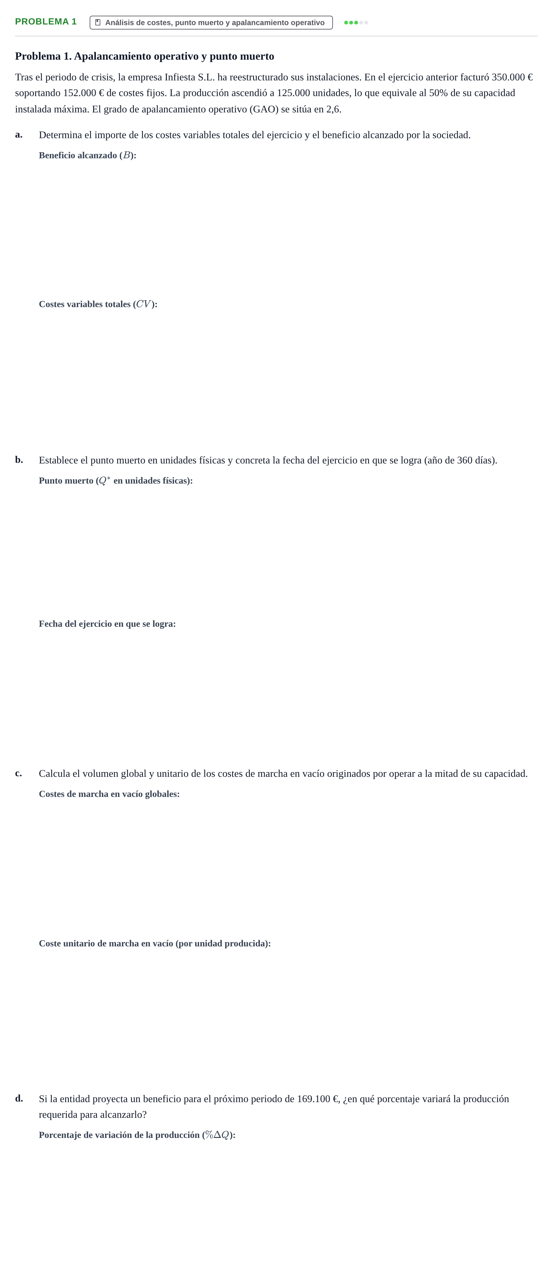 Enunciado: Problema 1 · Economia de L'empresa UB 2017