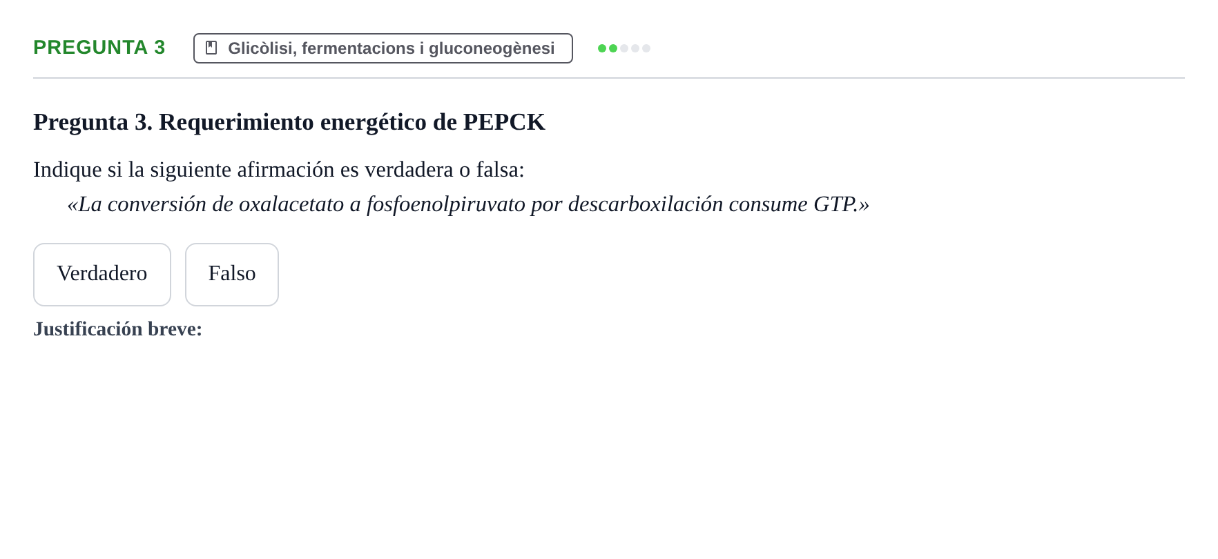 Enunciado: Pregunta 3 · Bioquímica UB Examen de Bioquímica: Metabolismo y Bioenergética