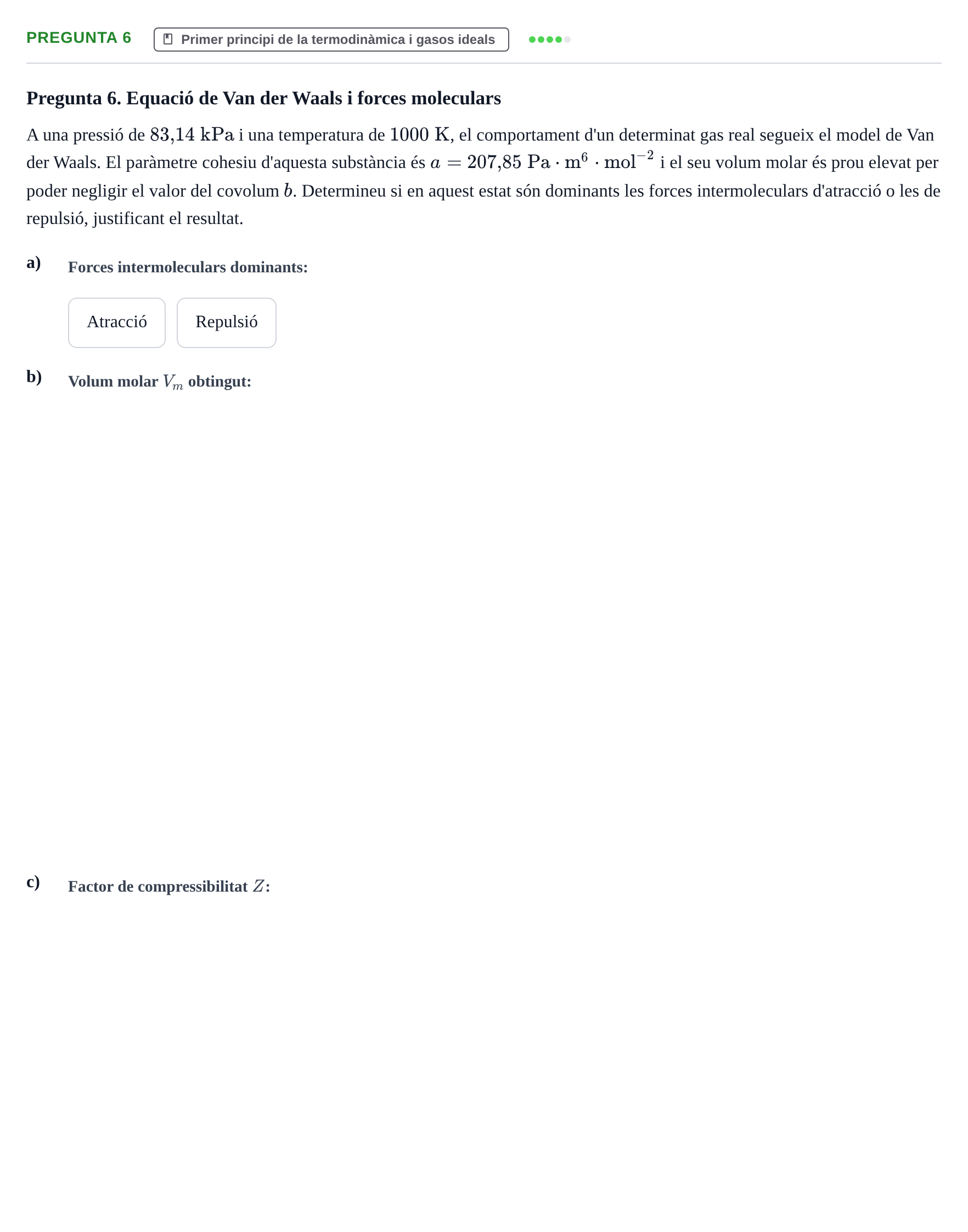 Enunciado: Pregunta 6 · Física Aplicada a Farmacia UB Examen final d'avaluació única de Física Aplicada a Farmàcia