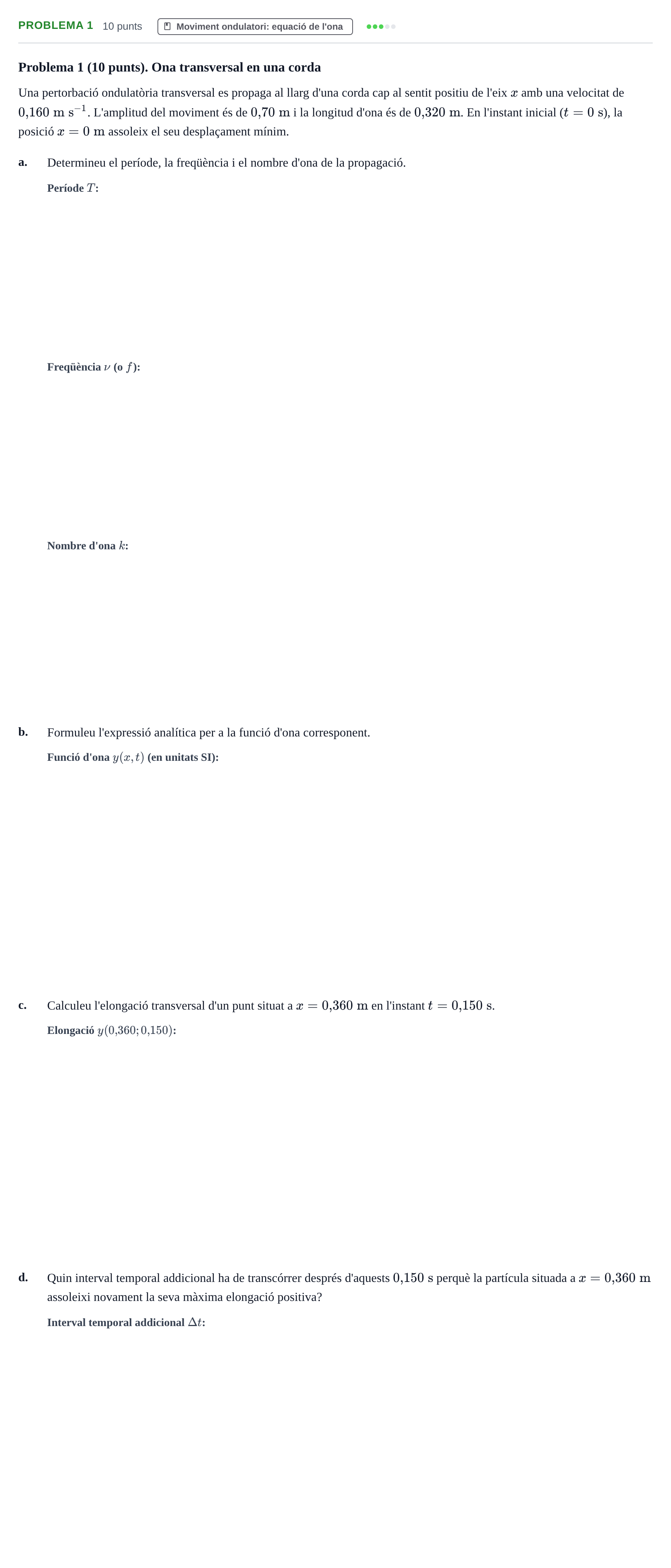 Enunciado: Problema 1 · Física Aplicada a Farmacia UB 2018