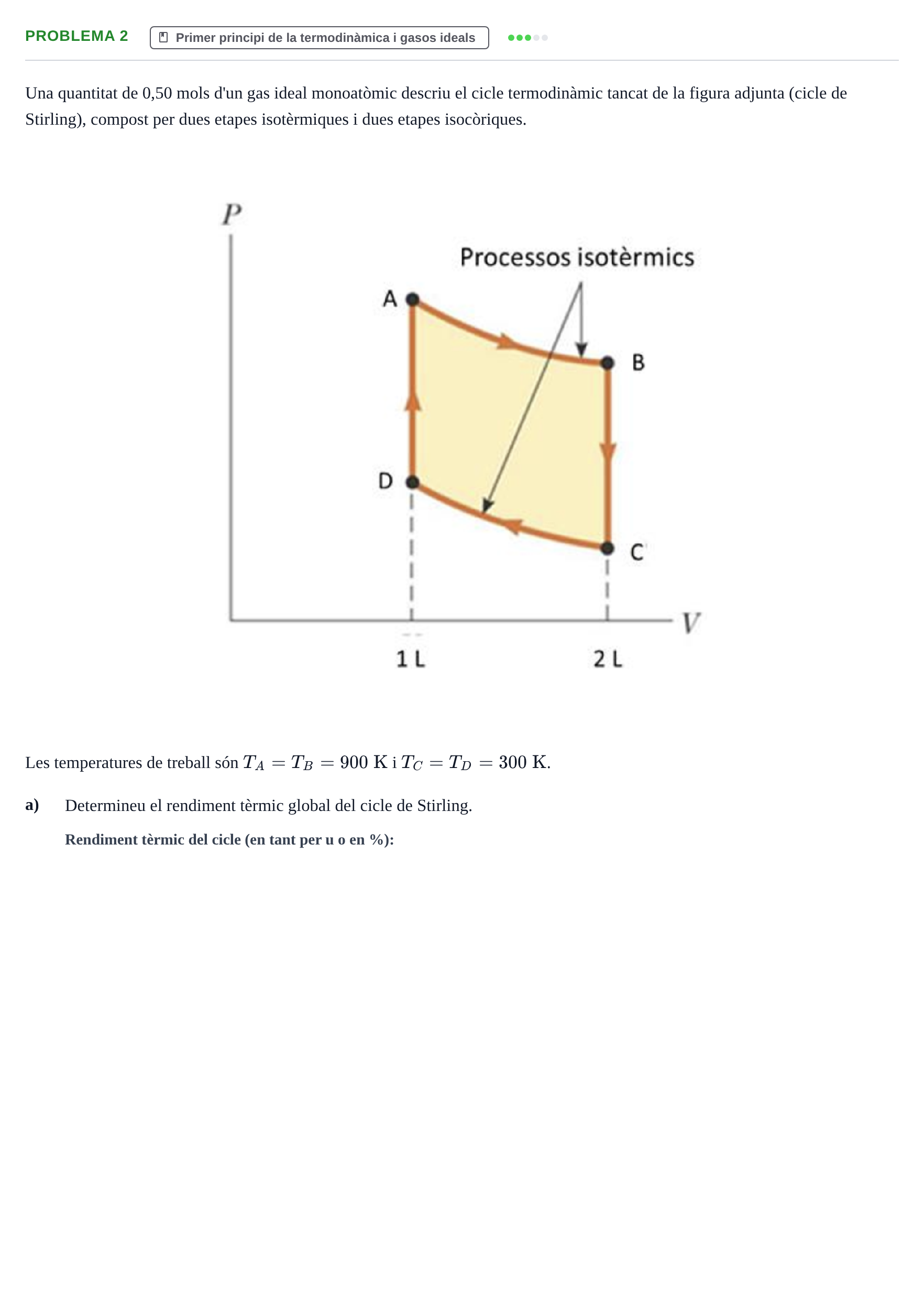 Enunciado: Problema 2 - Primer principi de la termodinàmica… · Física Aplicada a Farmacia UB 2018