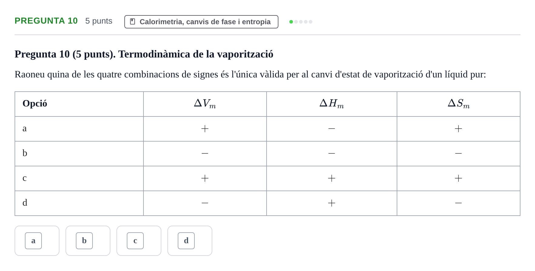Enunciado: Pregunta 10 · Física Aplicada a Farmacia UB 2018