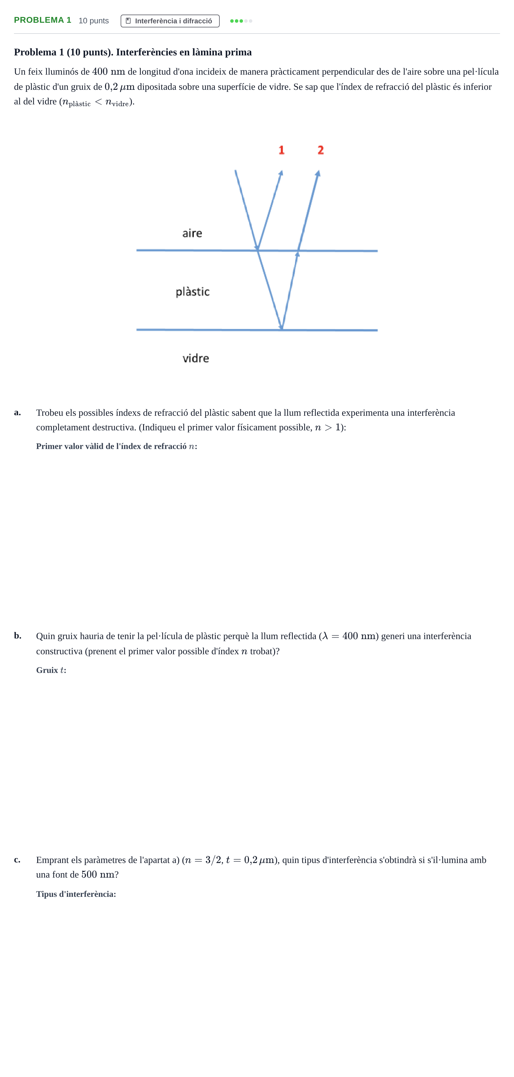 Enunciado: Problema 1 · Física Aplicada a Farmacia UB 2018