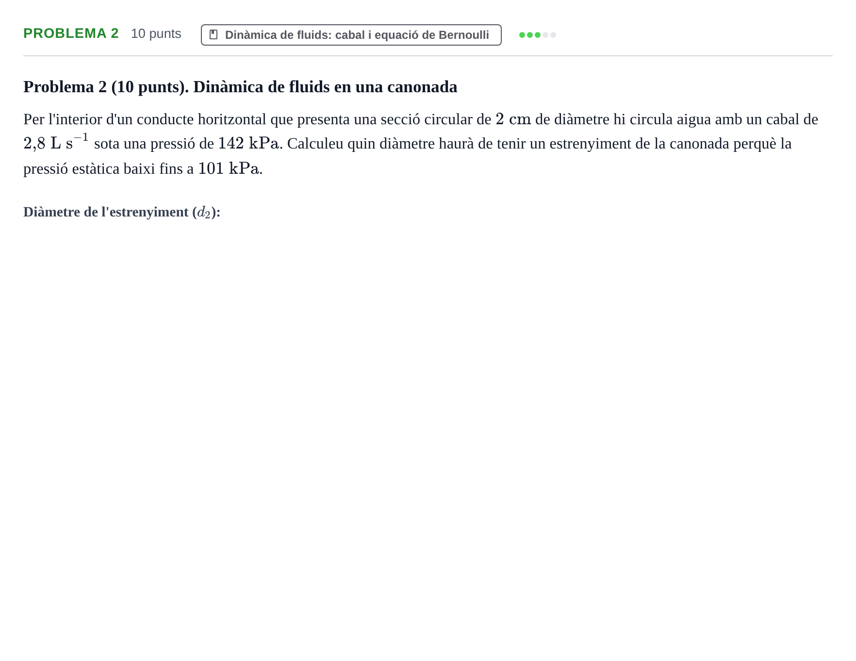 Enunciado: Problema 2 · Física Aplicada a Farmacia UB 2018